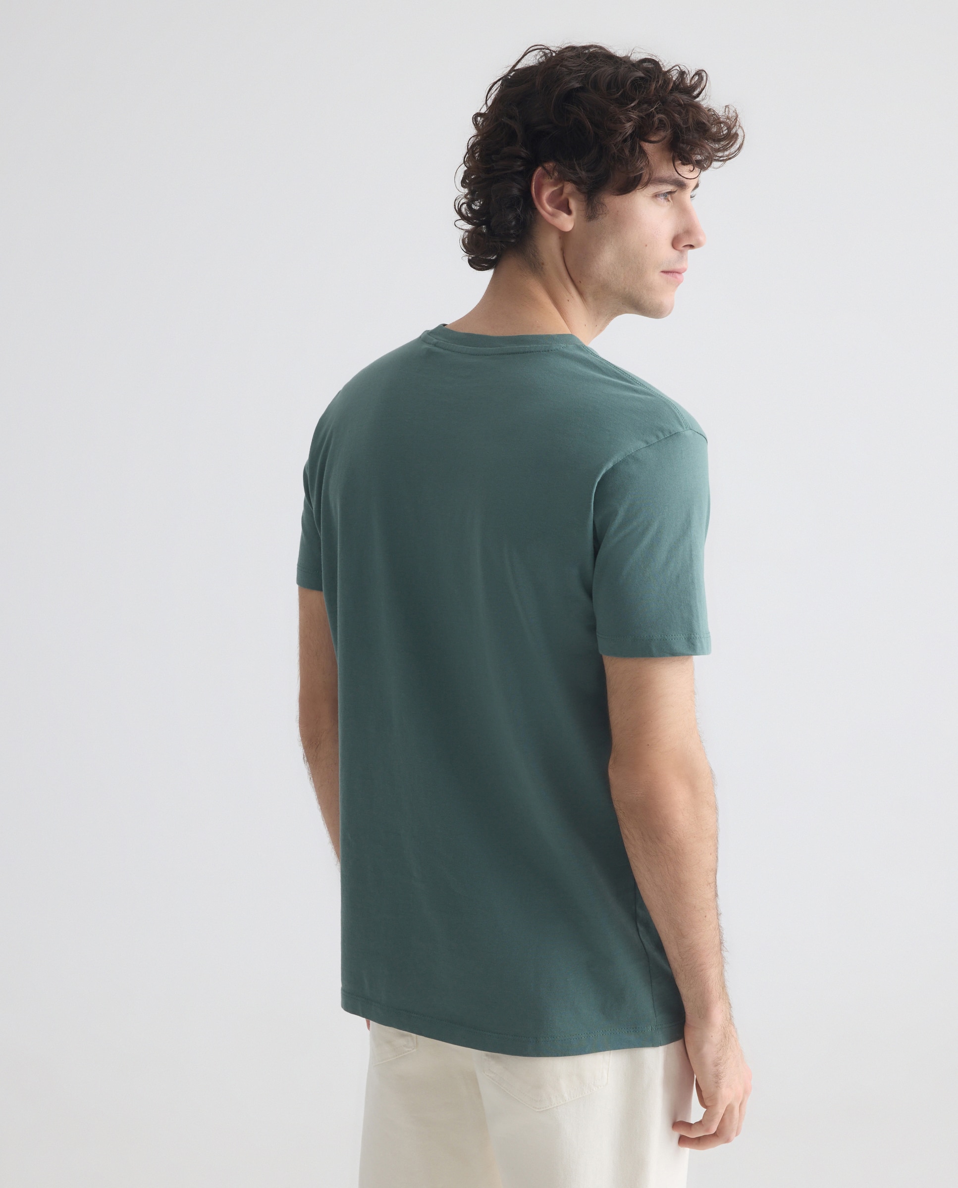 Camiseta de hombre manga corta Summer days under palm trees Verde-3