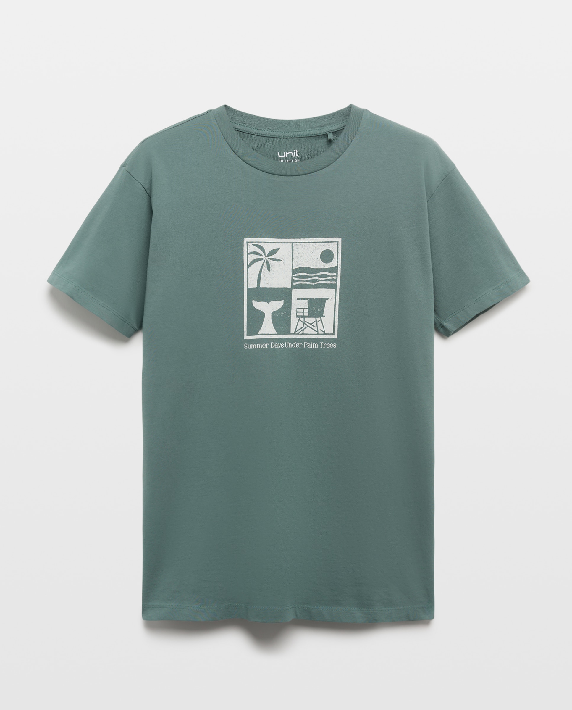 Camiseta de hombre manga corta Summer days under palm trees Verde-4