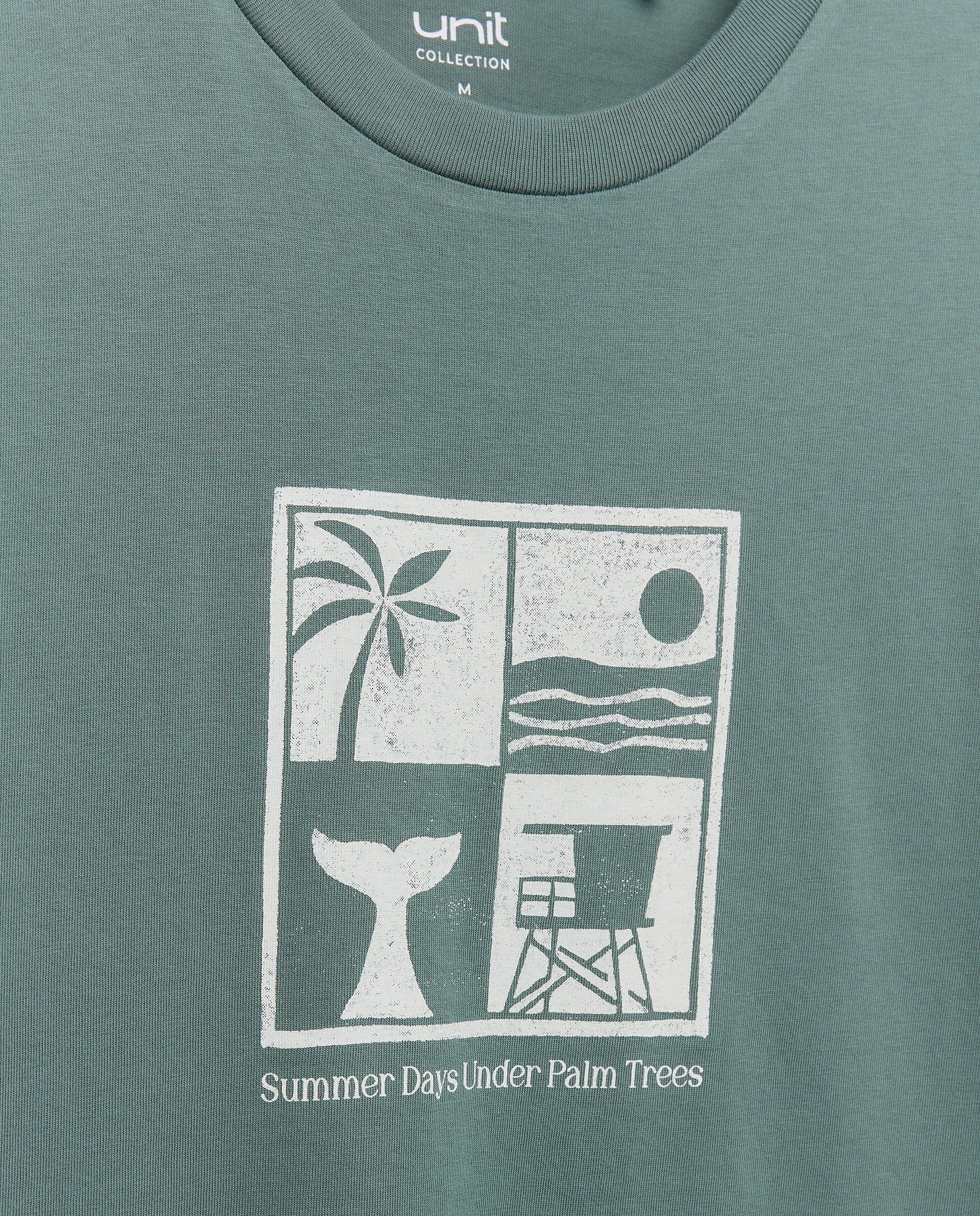 Camiseta de hombre manga corta Summer days under palm trees Verde-5