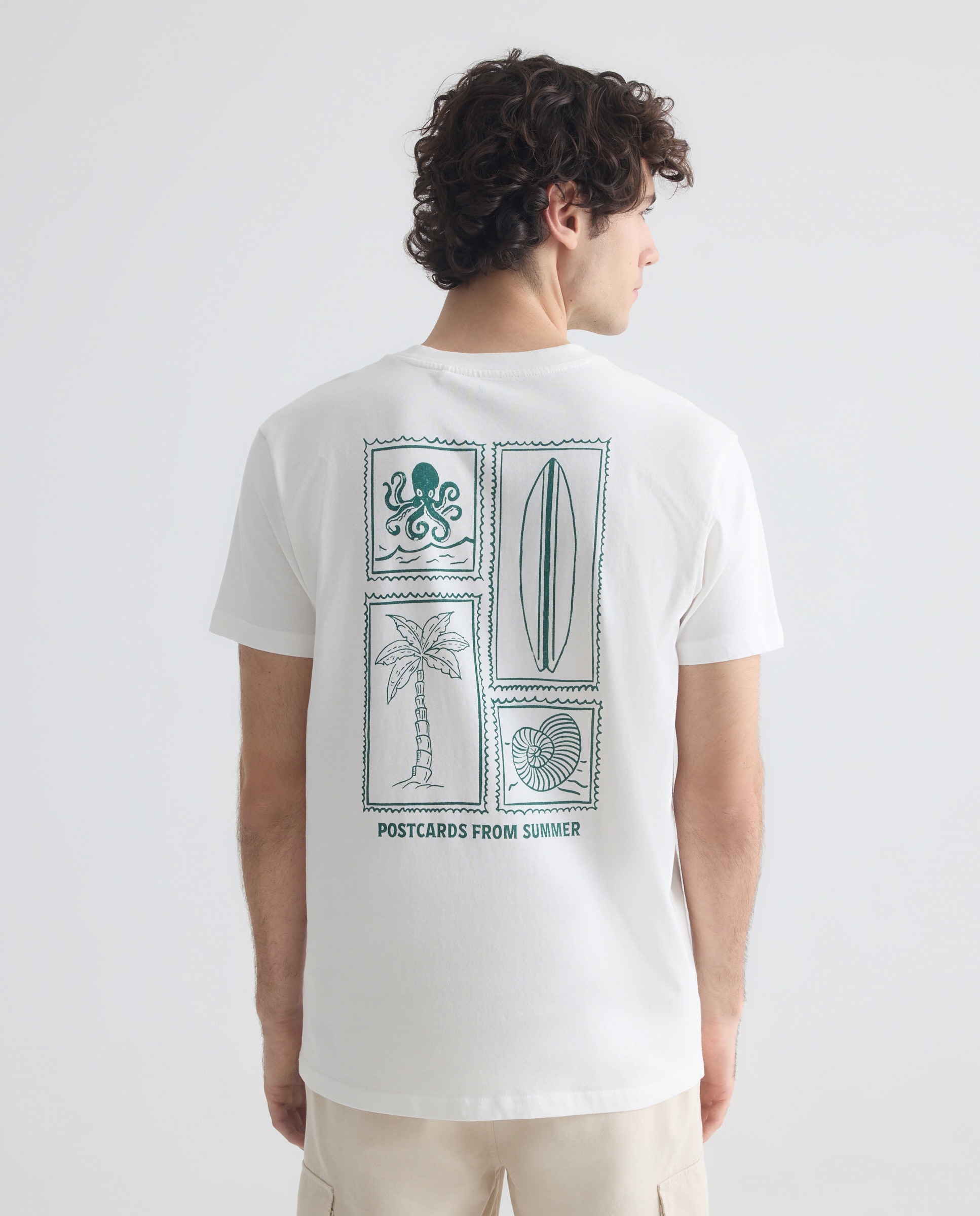 Camiseta de hombre manga corta Postcards from summer Blanco-3