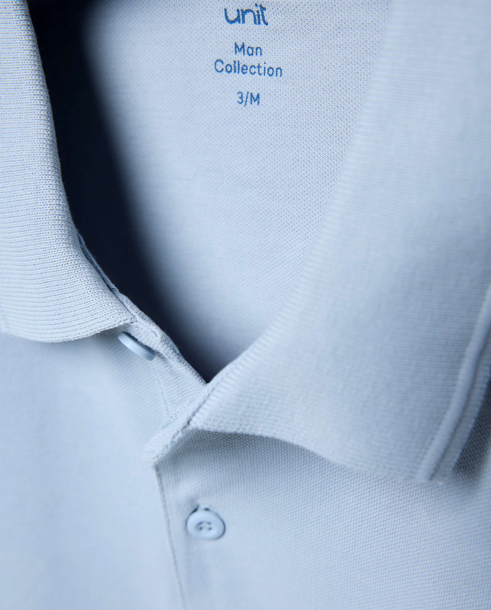 Polo manga corta piqué lavado 410 Azul claro-5