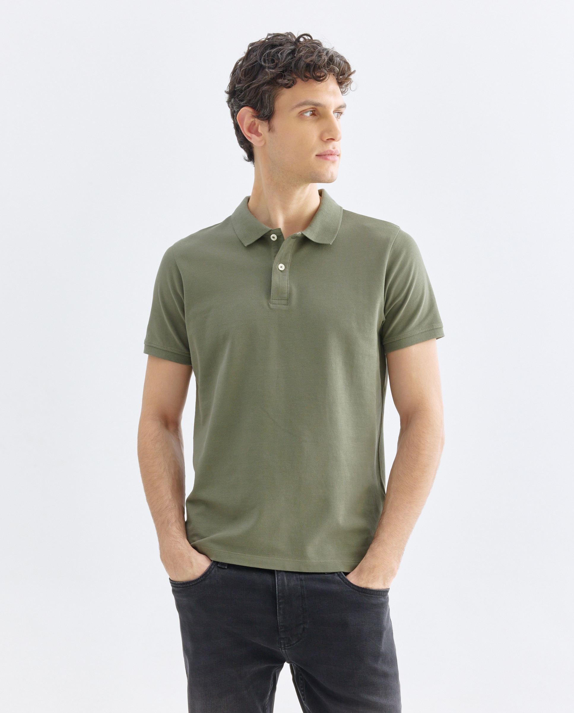 Imagen 0 de Polo de hombre manga corta pique liso