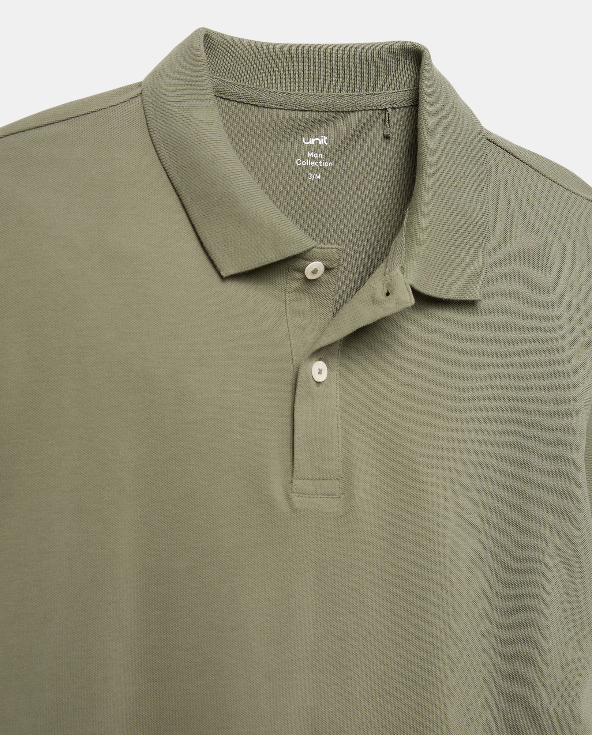 Polo de hombre manga corta pique liso 520 Kaki-6