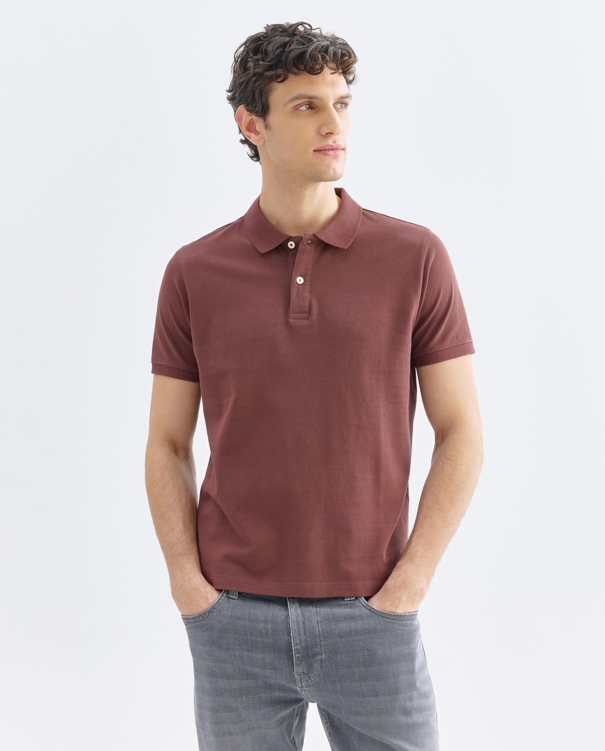 Imagen 0 de Polo de hombre manga corta pique liso
