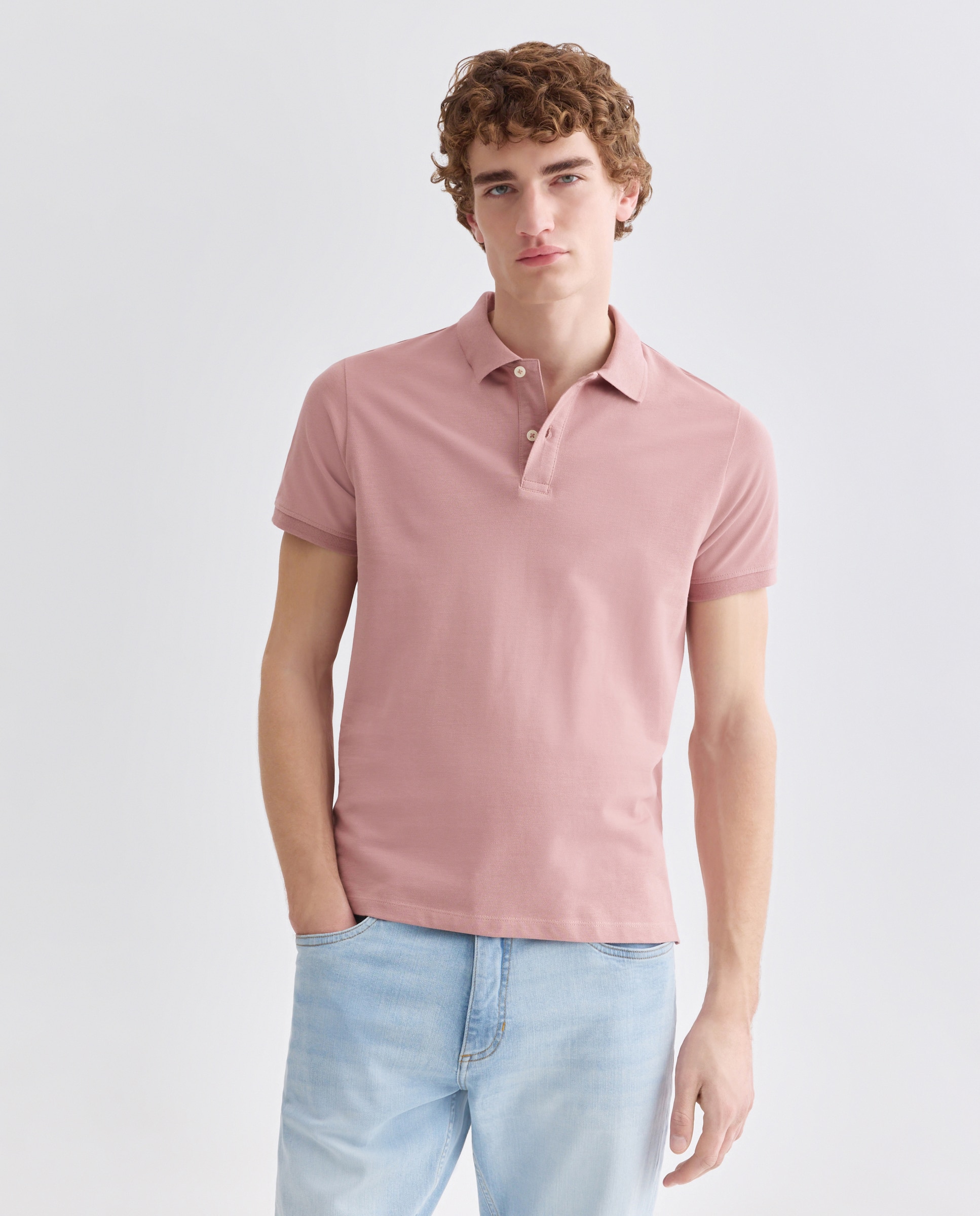 Imagen 0 de Polo de hombre manga corta pique liso