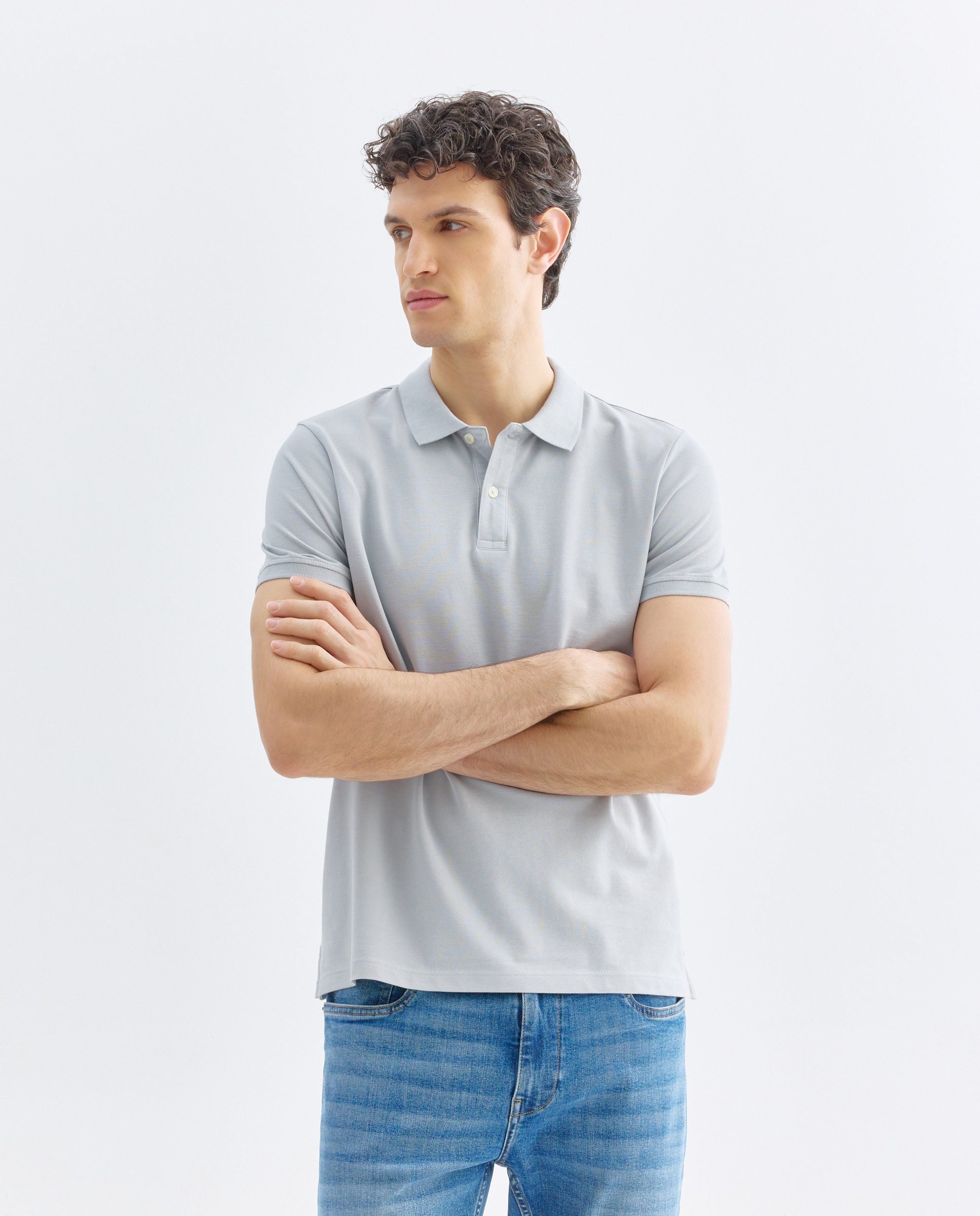 Imagen 0 de Polo de hombre manga corta pique liso