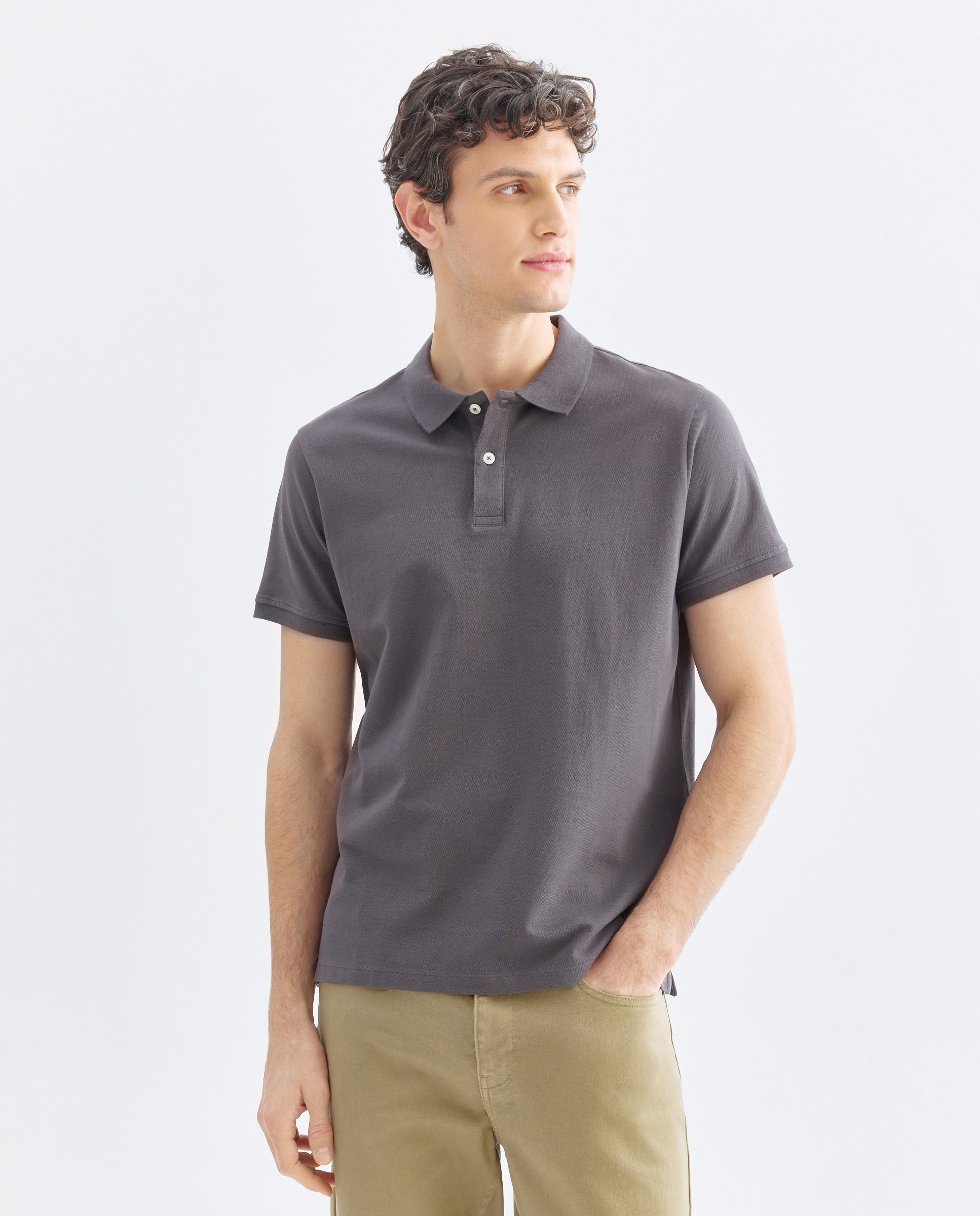Imagen 0 de Polo de hombre manga corta pique liso