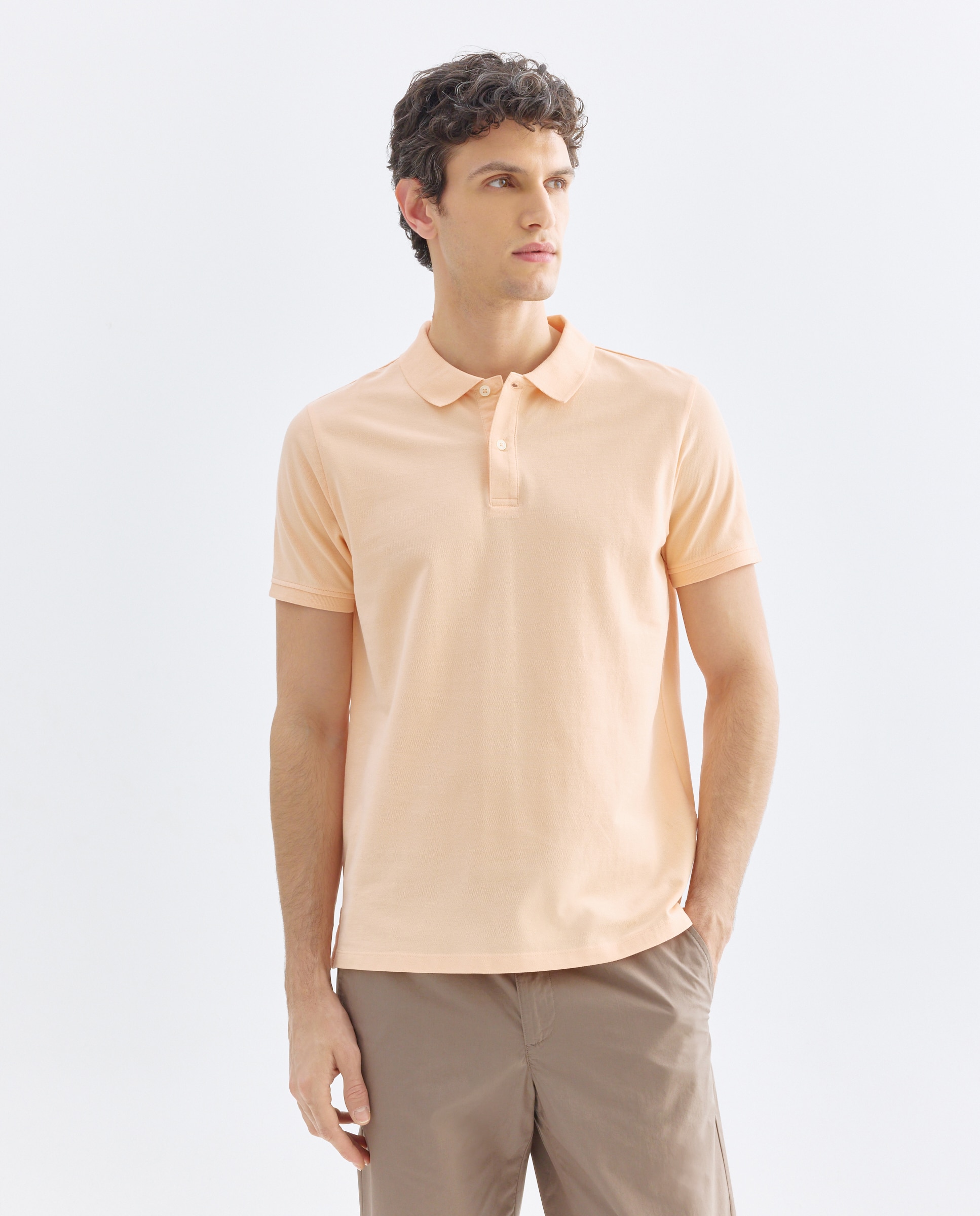 Imagen 0 de Polo de hombre manga corta pique liso