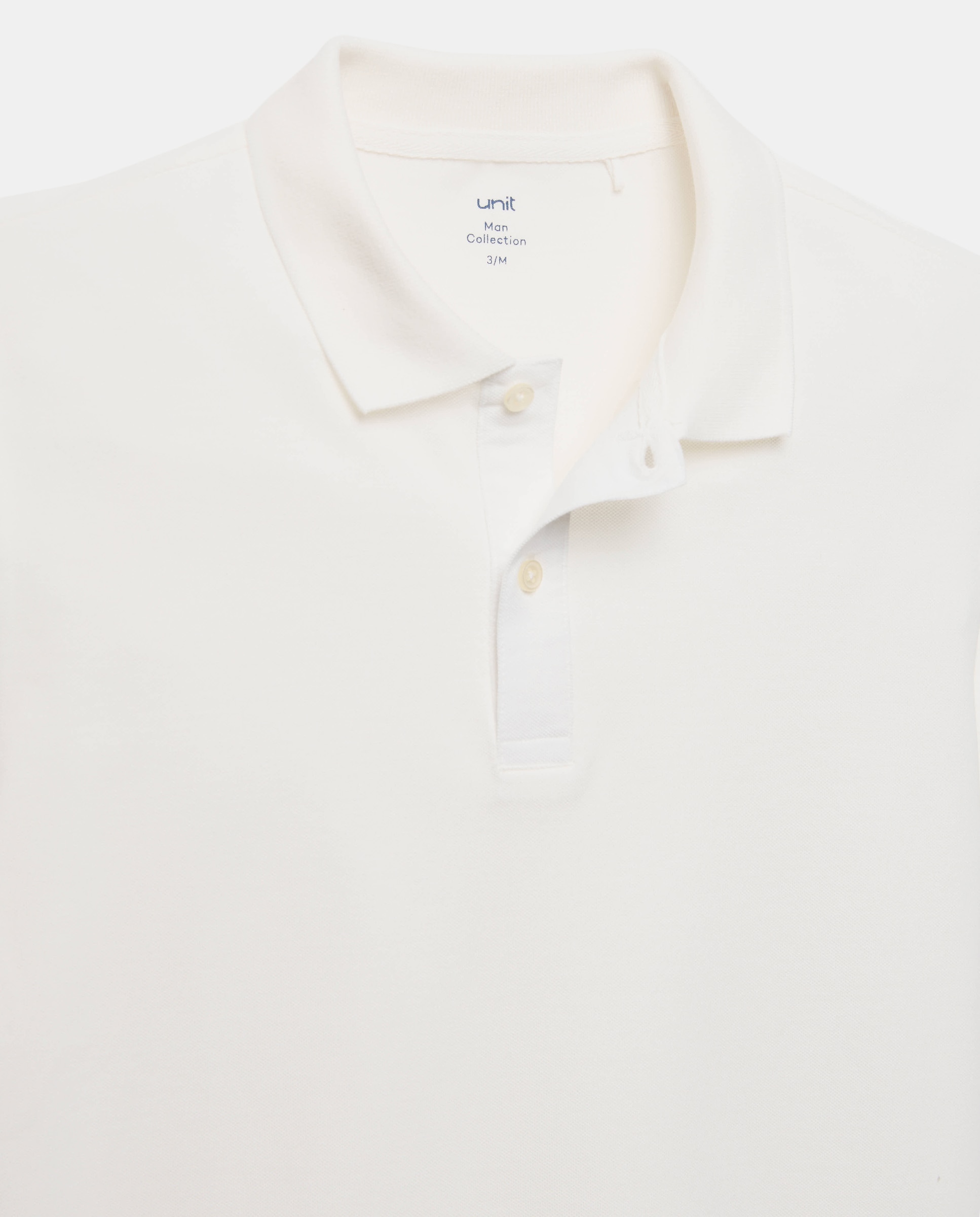 Polo de hombre manga corta pique liso 120 Crudo-5