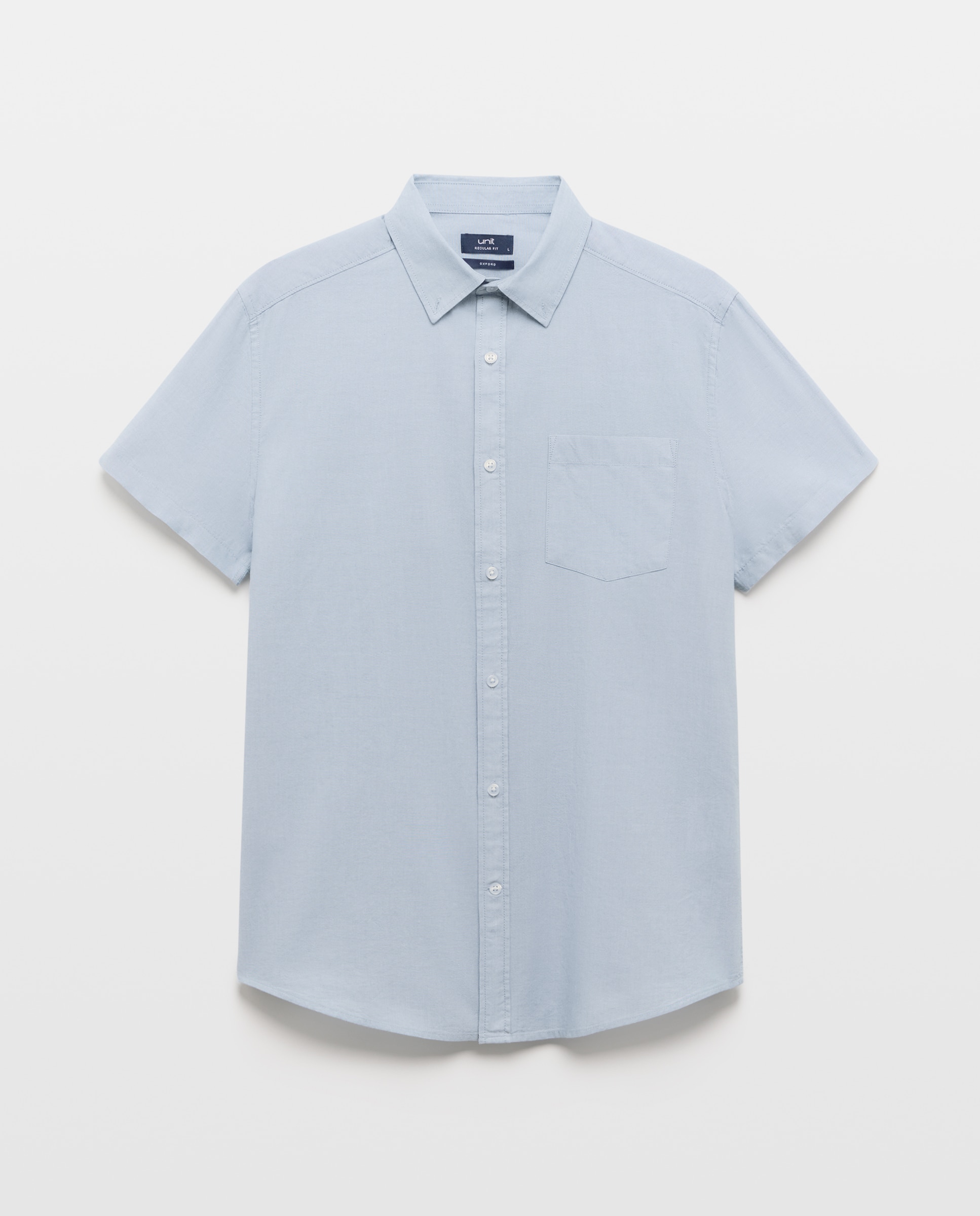 Camisa sport manga corta hombre chambray 500 VERDE-4