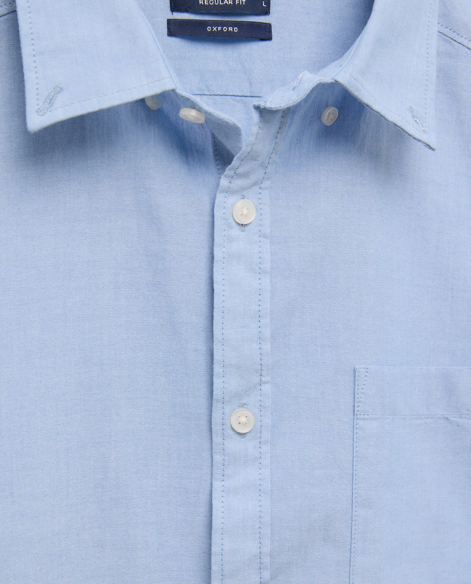 Camisa sport manga corta hombre chambray 400 Azul-5
