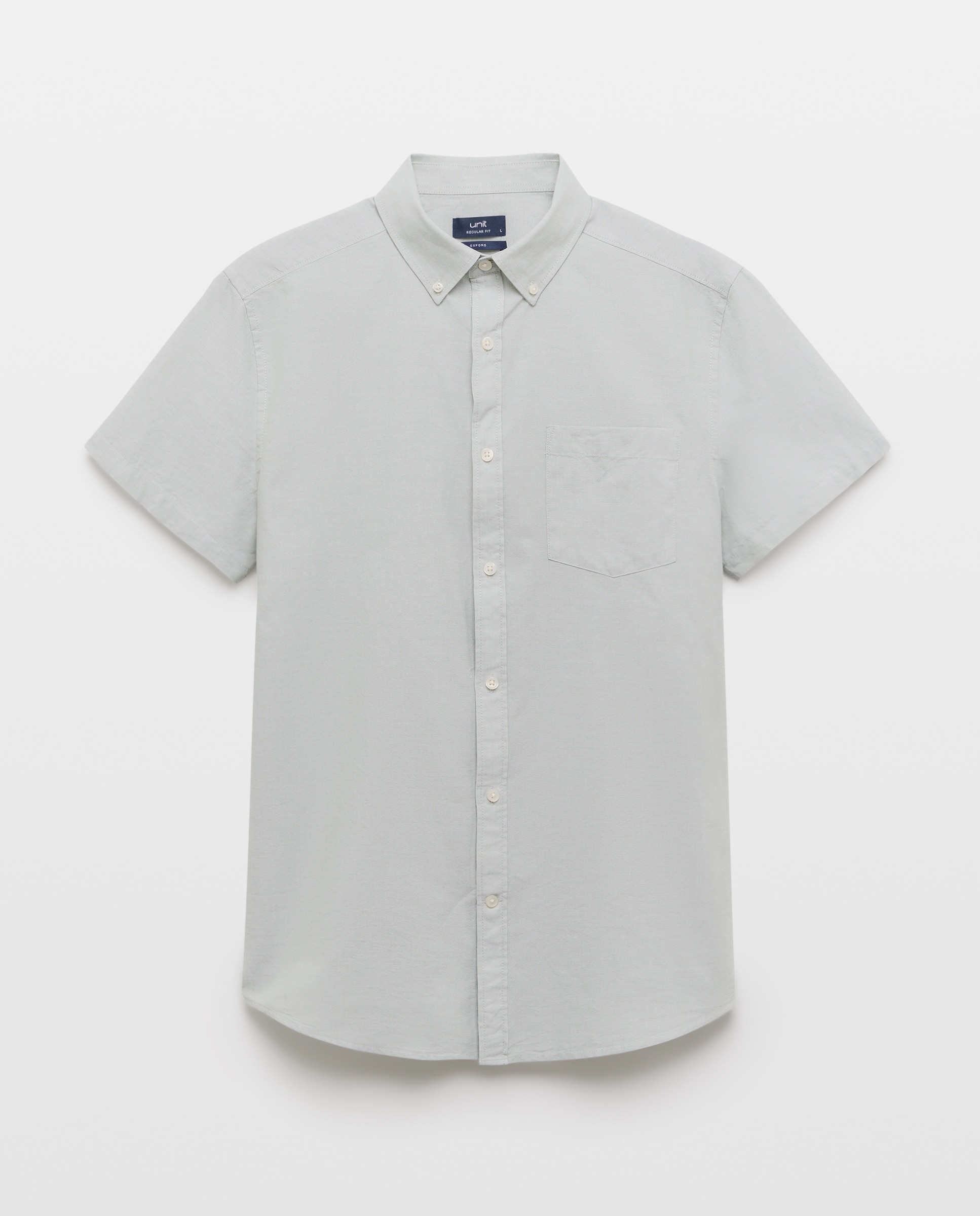 Camisa sport manga corta hombre chambray 510 Verde claro-4