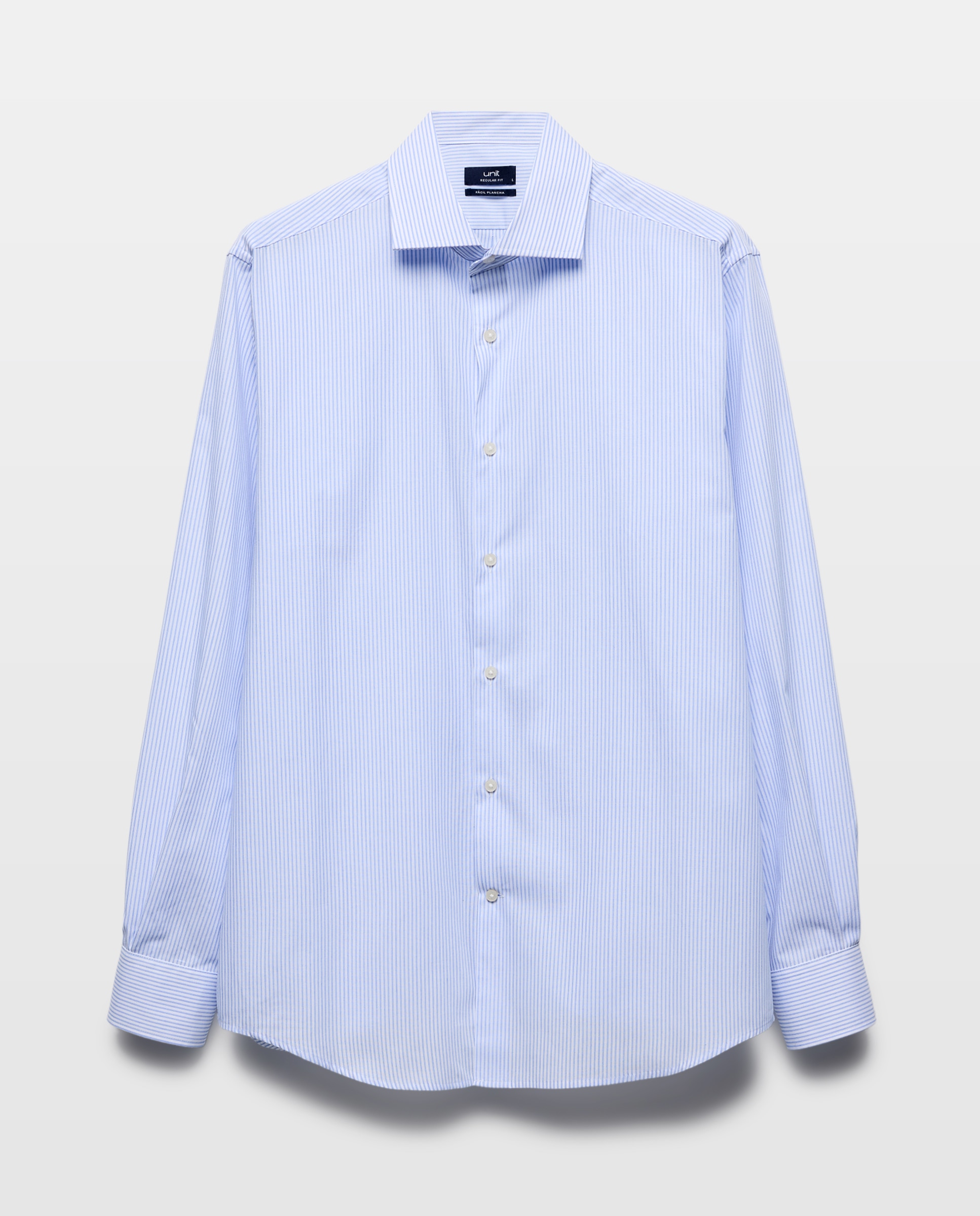 Camisa vestir hombre rayas classic fit 410 Azul claro-4