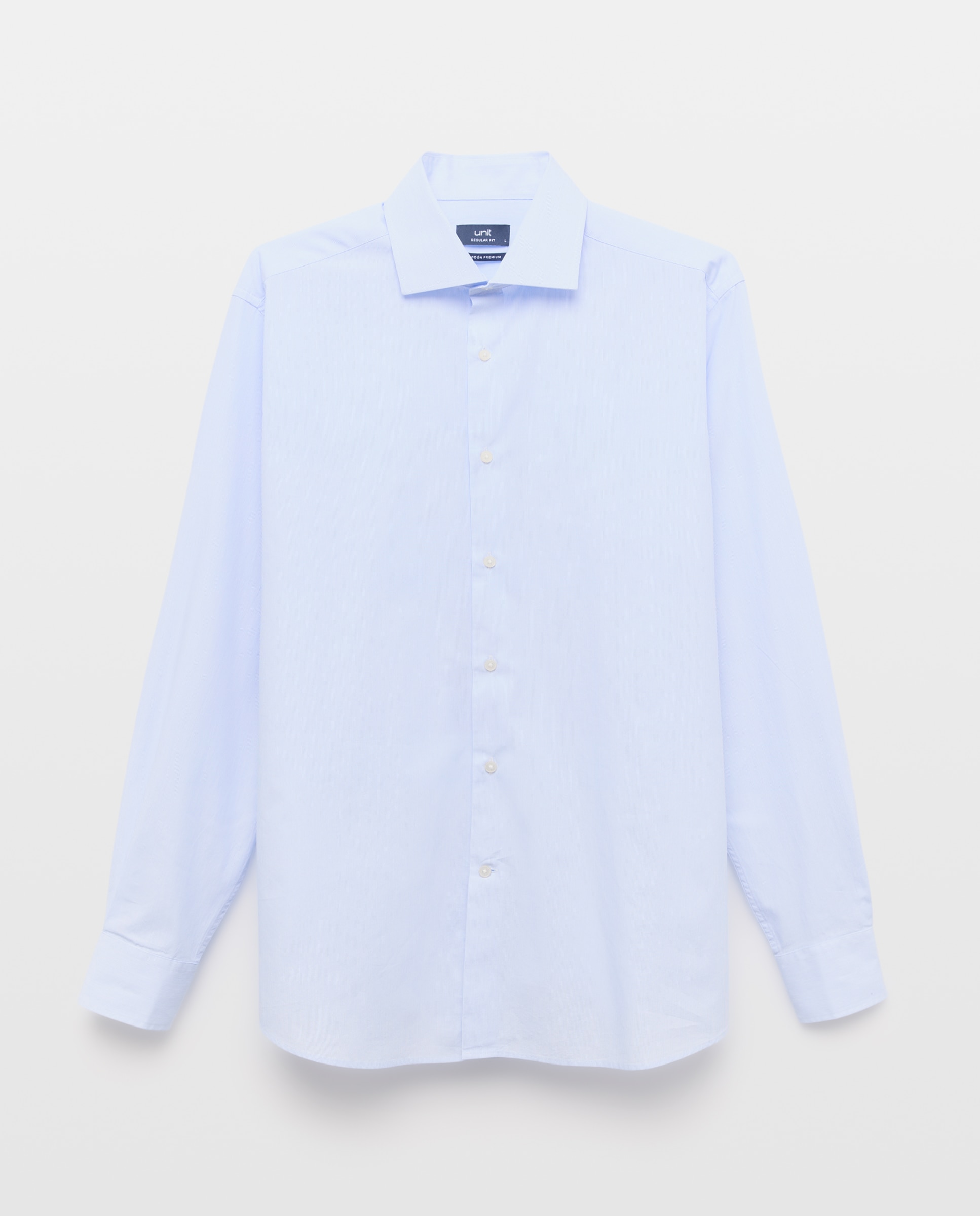 Camisa vestir hombre rayas con gemelos regular fit 410 Azul claro-4
