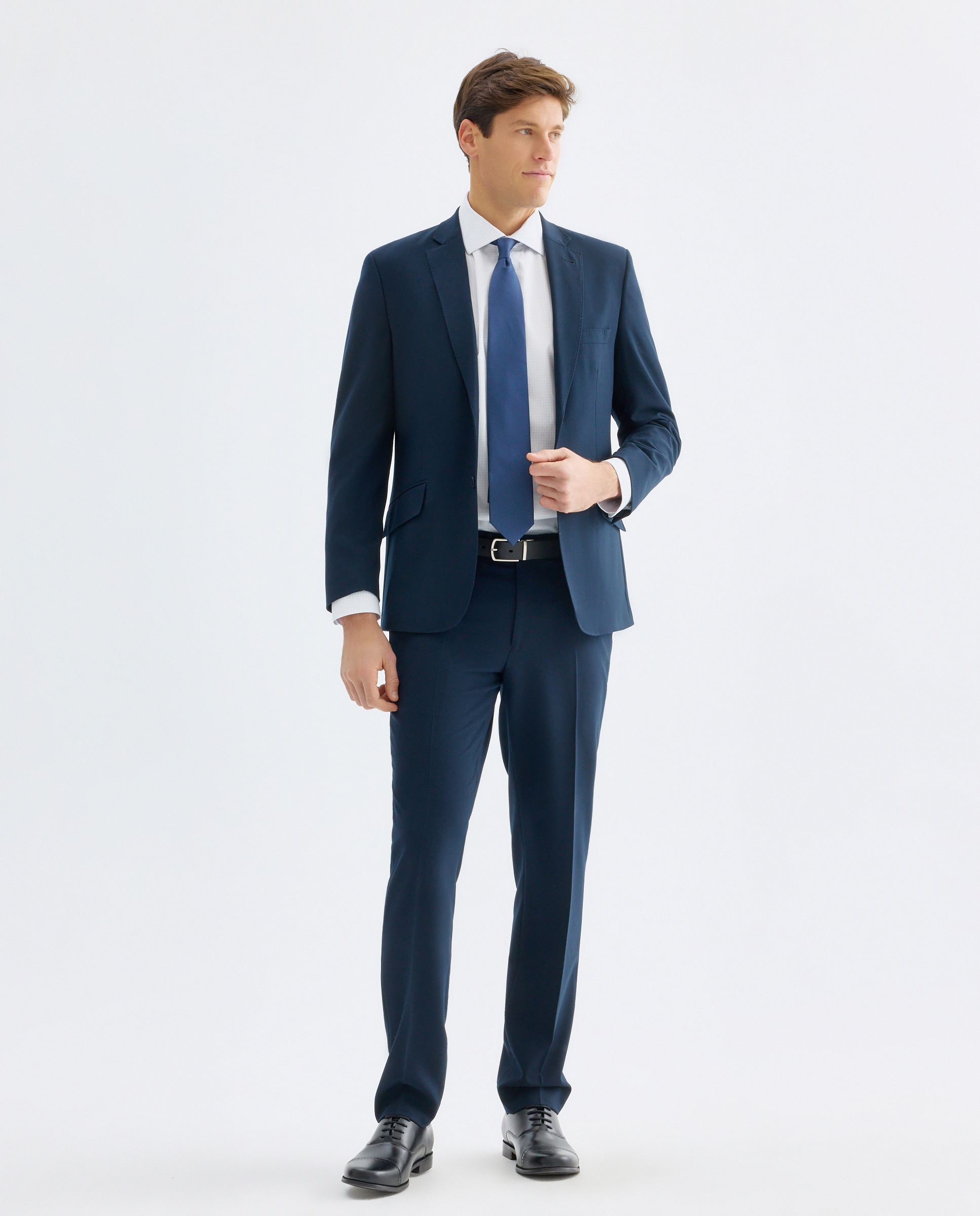 Camisa vestir hombre cuadros regular fit 410 Azul claro-2