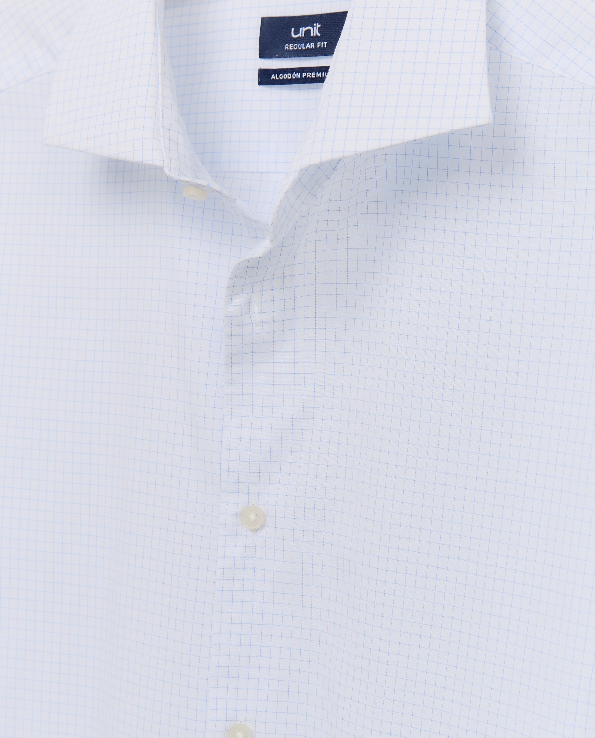 Camisa vestir hombre cuadros regular fit 410 Azul claro-5
