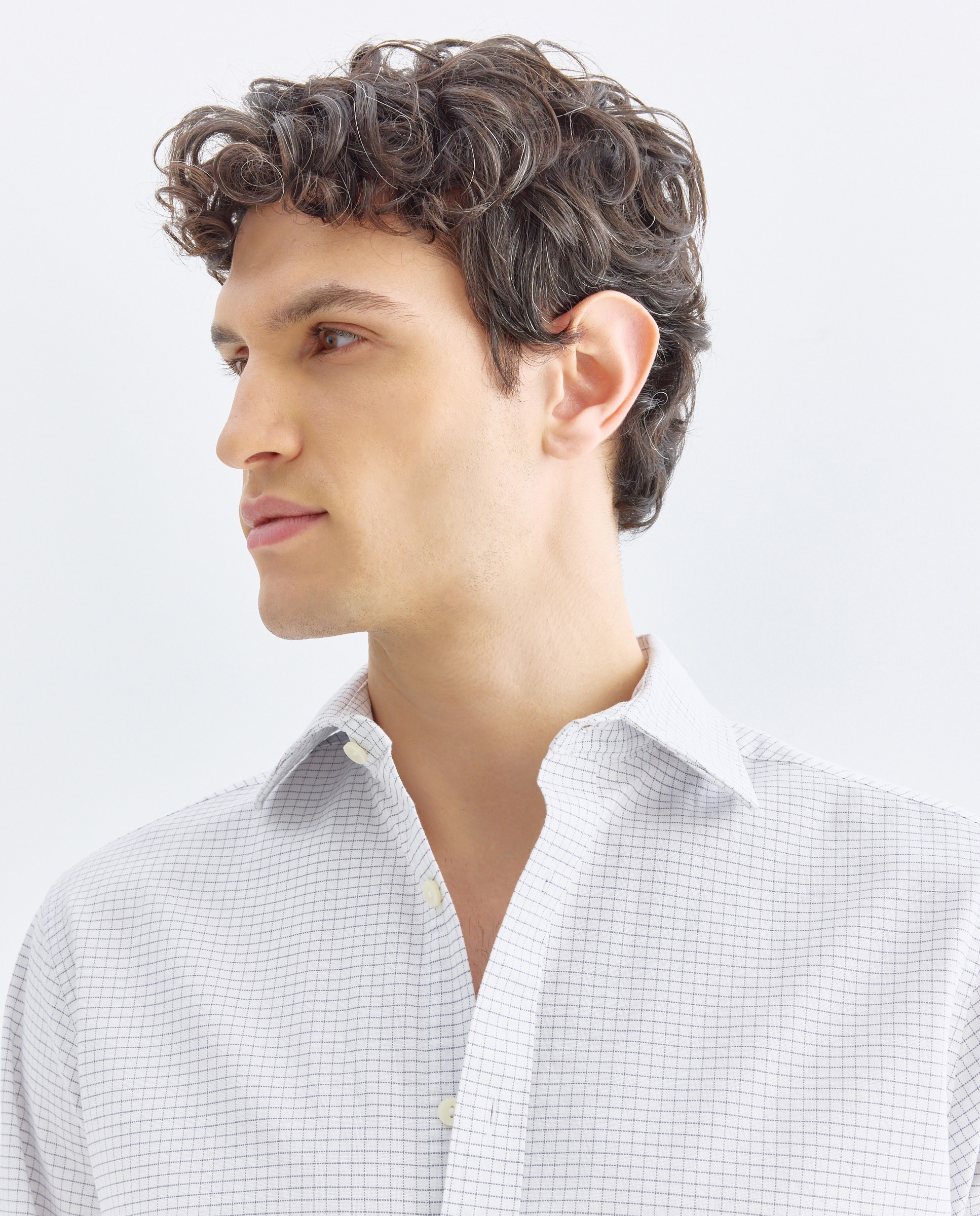 Camisa sport hombre oxford cuadros Azul marino-4