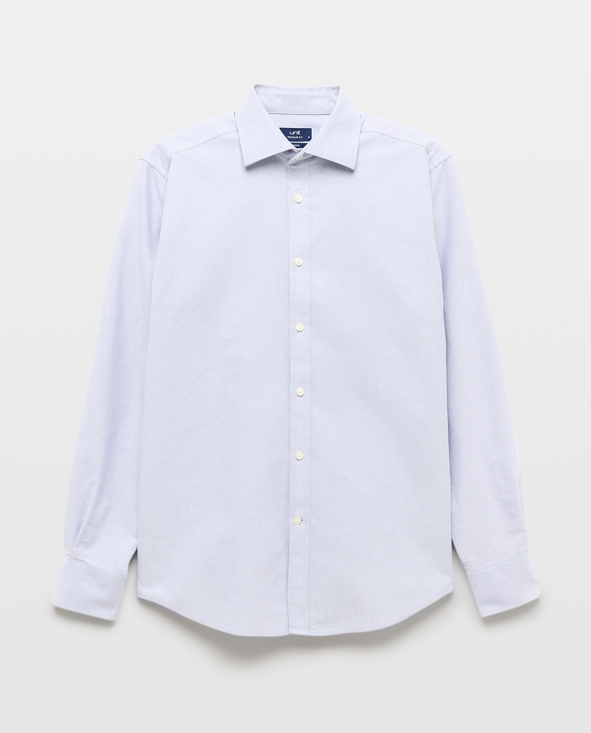 Camisa sport hombre oxford lisa Azul marino-4