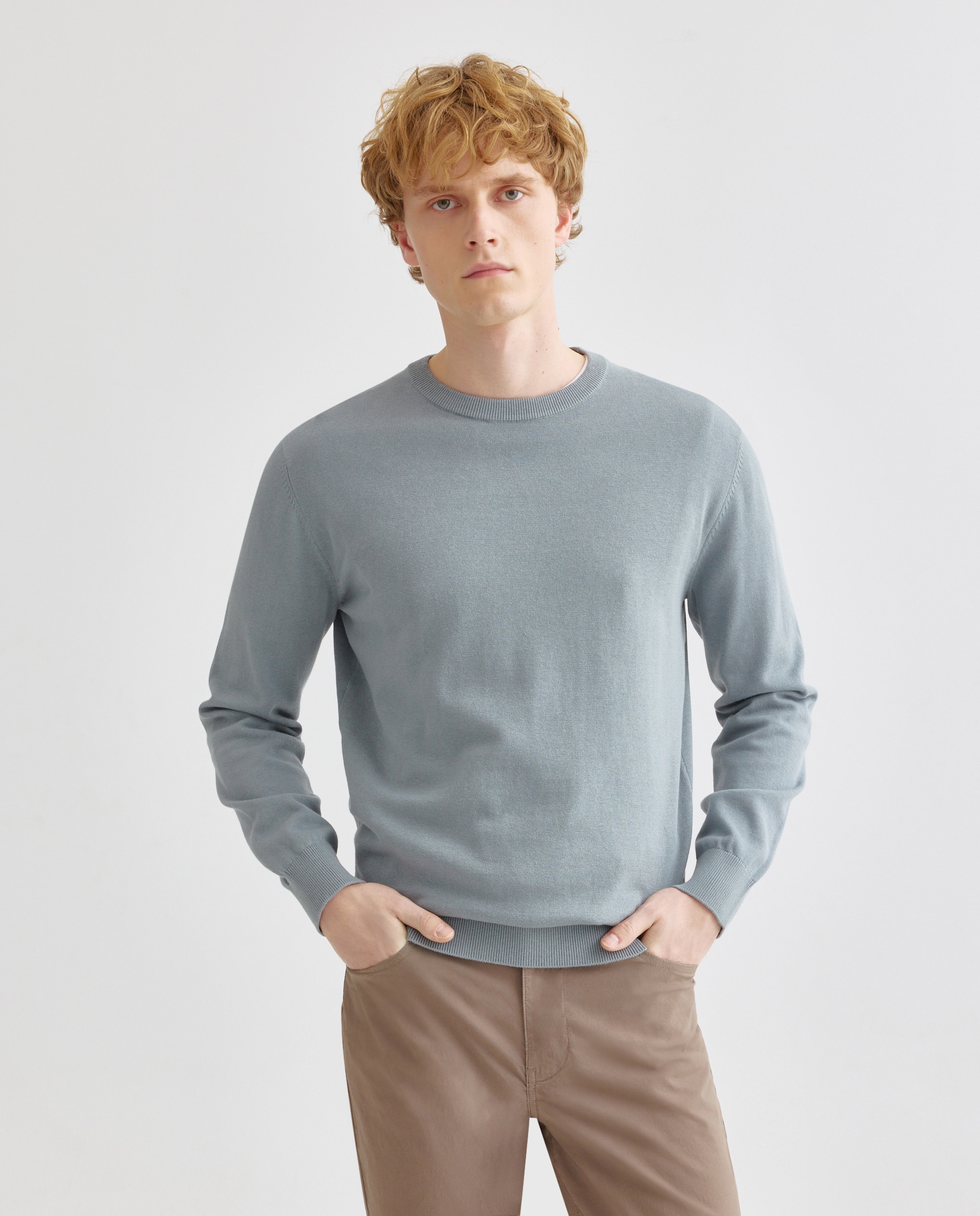 Imagen 0 de Jersey de hombre cuello caja liso algodón 100%
