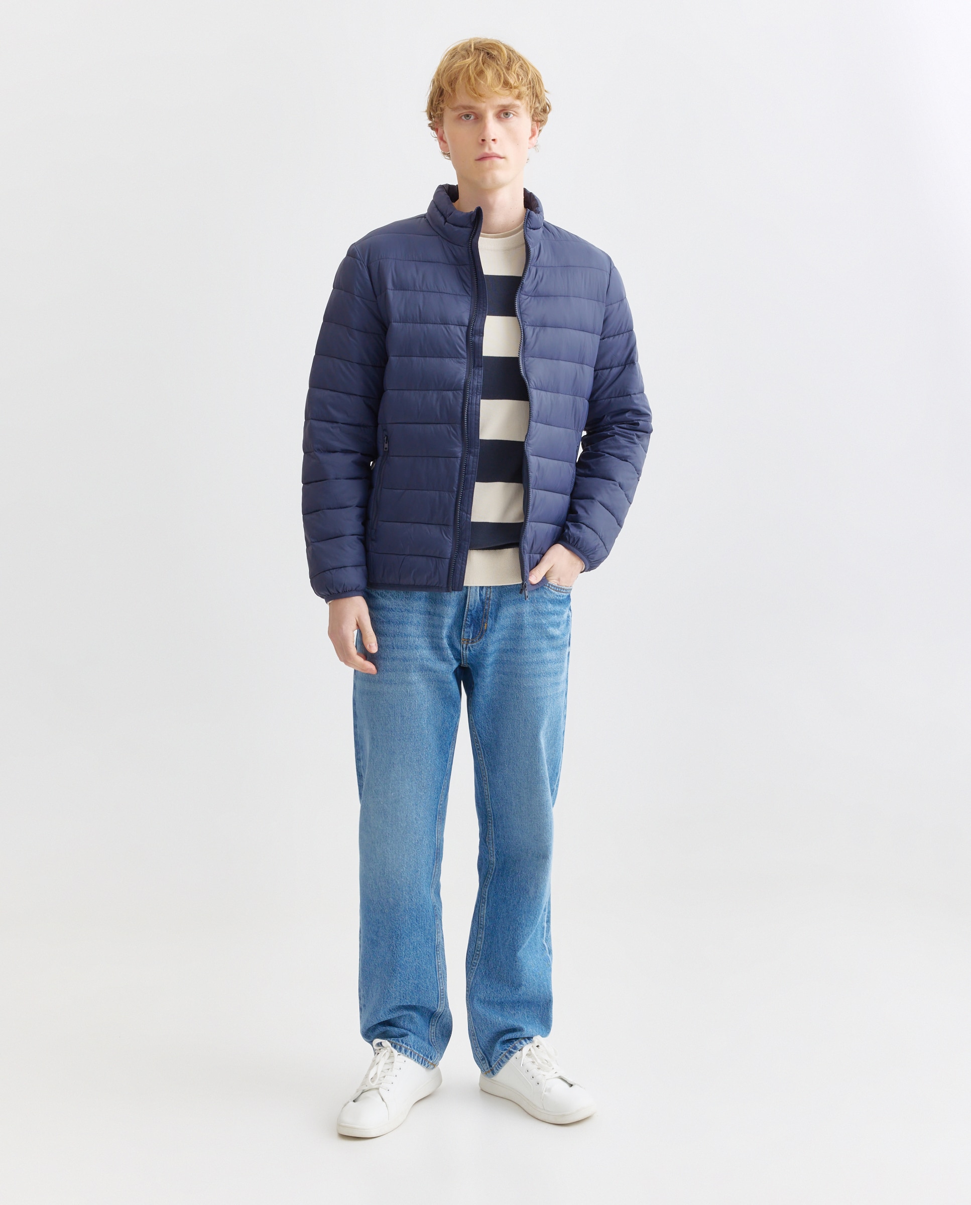 Chaqueta hombre ultraligera con relleno reciclado Azul marino-2