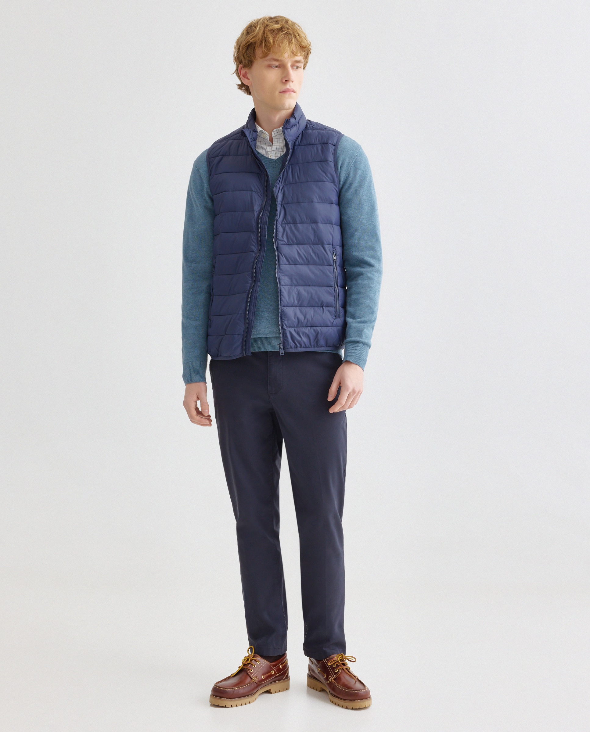 Chaleco hombre ultraligero con relleno reciclado Azul marino-2