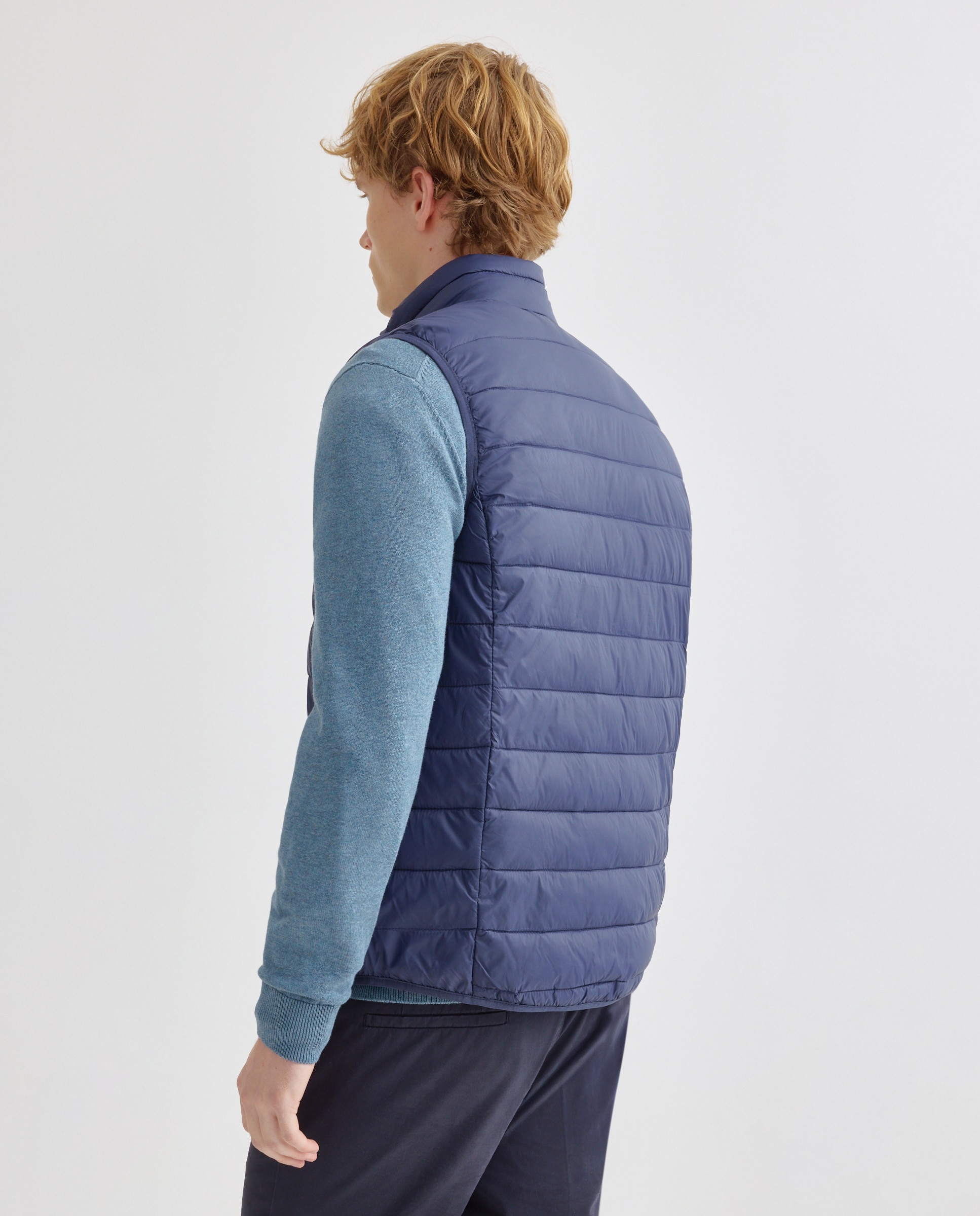 Chaleco hombre ultraligero con relleno reciclado Azul marino-3