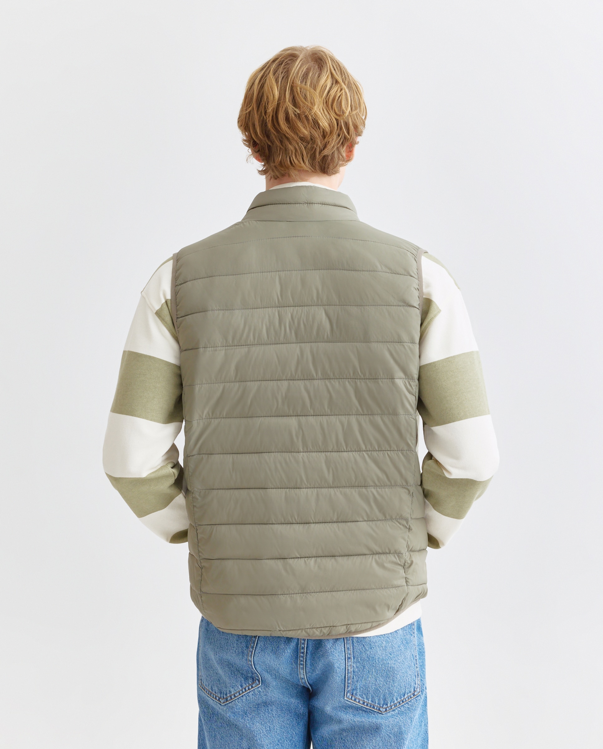 Chaleco hombre ultraligero con relleno reciclado 510 Verde claro-3