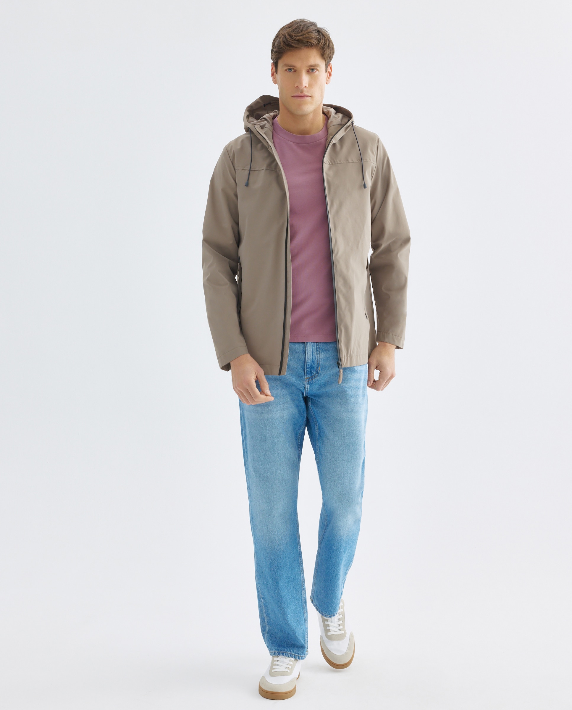 Chaqueta técnica hombre Marrón-2