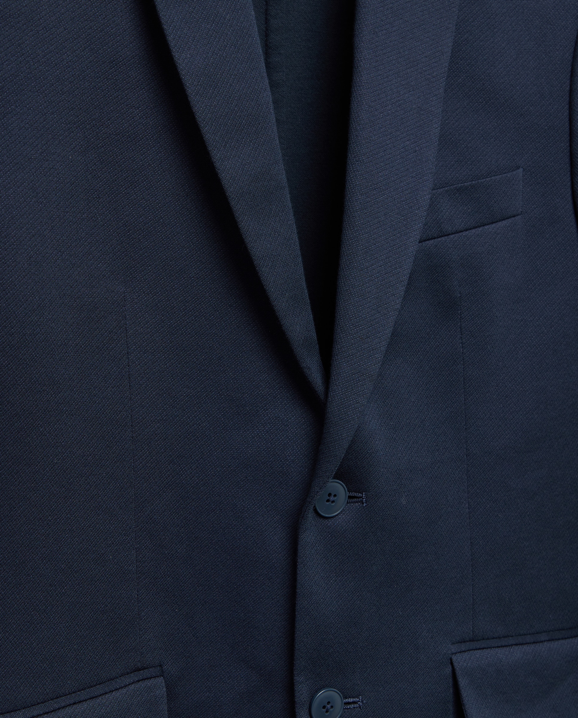 Chaqueta de hombre de punto piqué lisa Azul marino-5