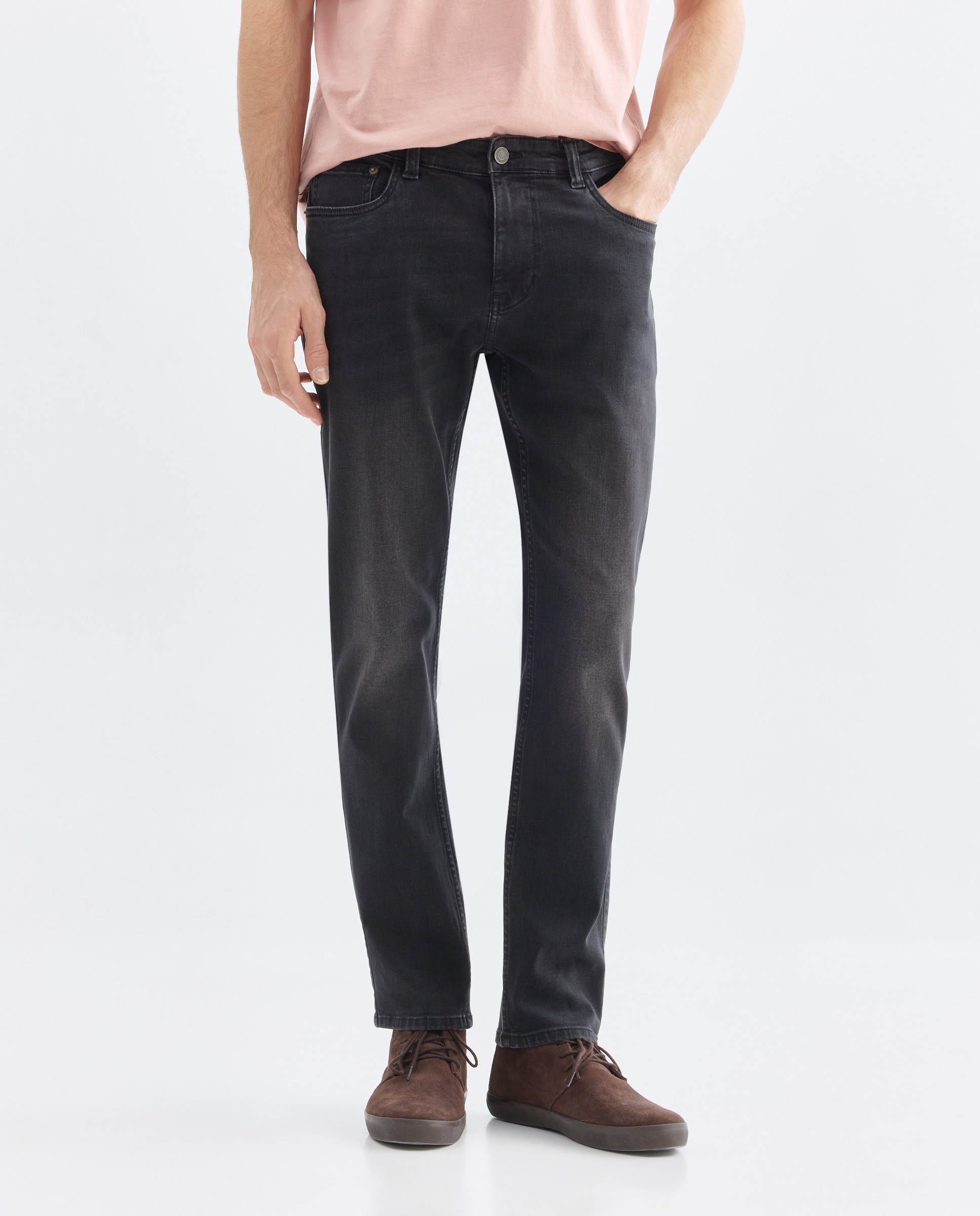 Pantalón vaquero hombre slim fit Negro intenso-2