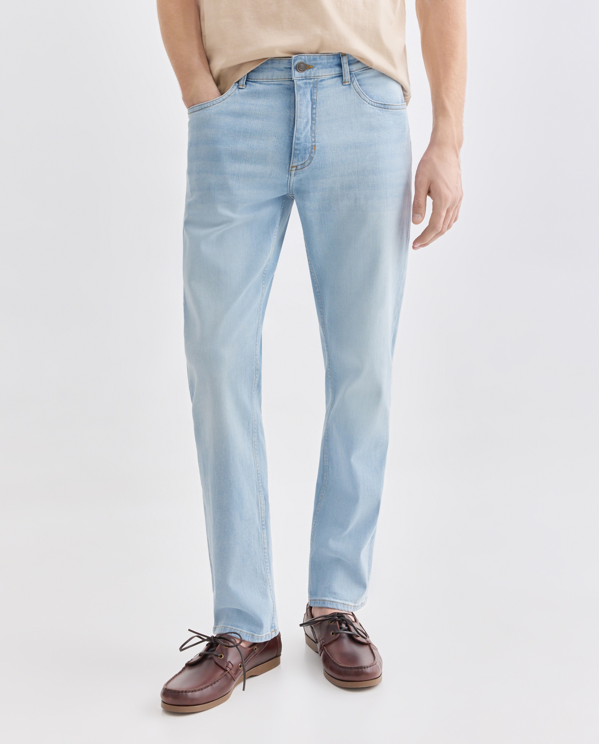 Pantalón vaquero hombre regular fit Cerúleo-2