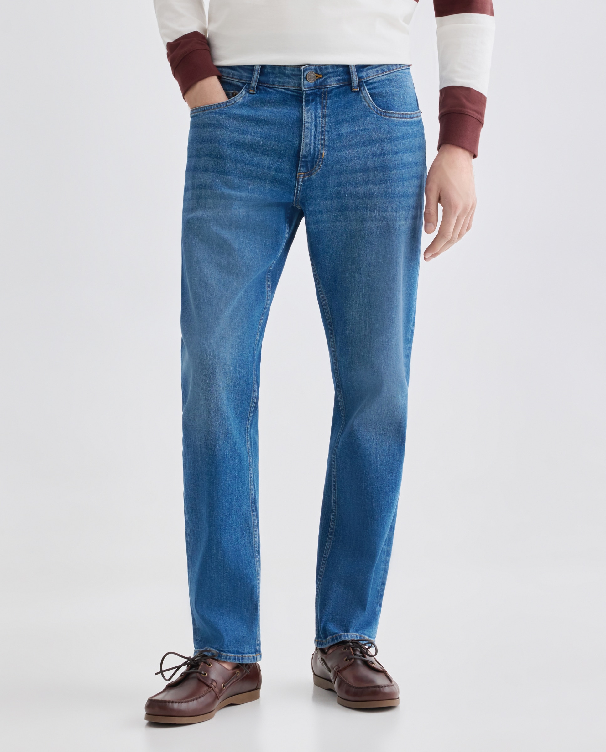 Pantalón vaquero hombre regular fit Azul pálido-2