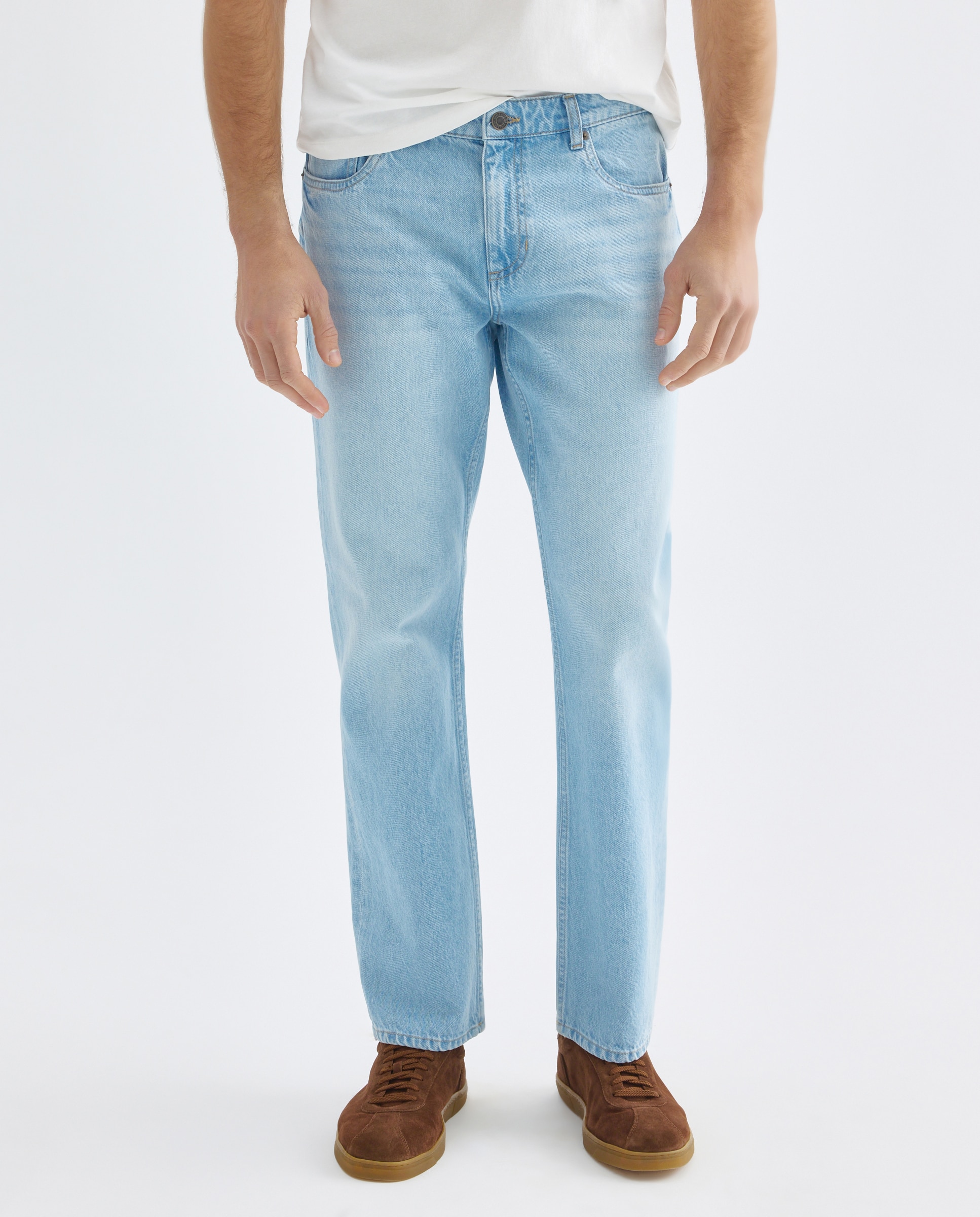 Pantalón vaquero hombre regular fit 100% algodón Cerúleo-2