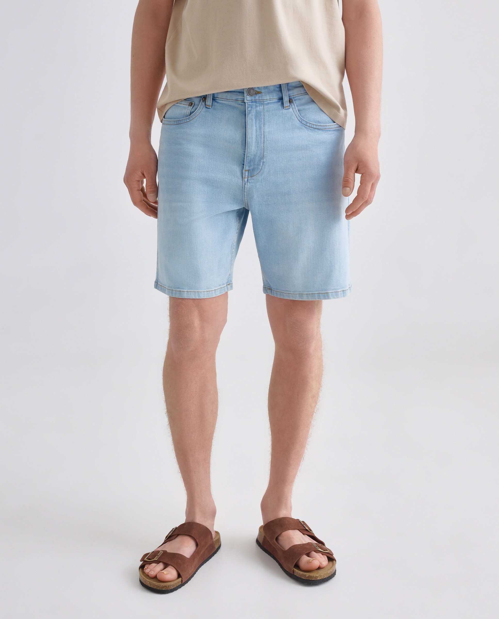 Bermuda hombre denim slim fit Cerúleo-2