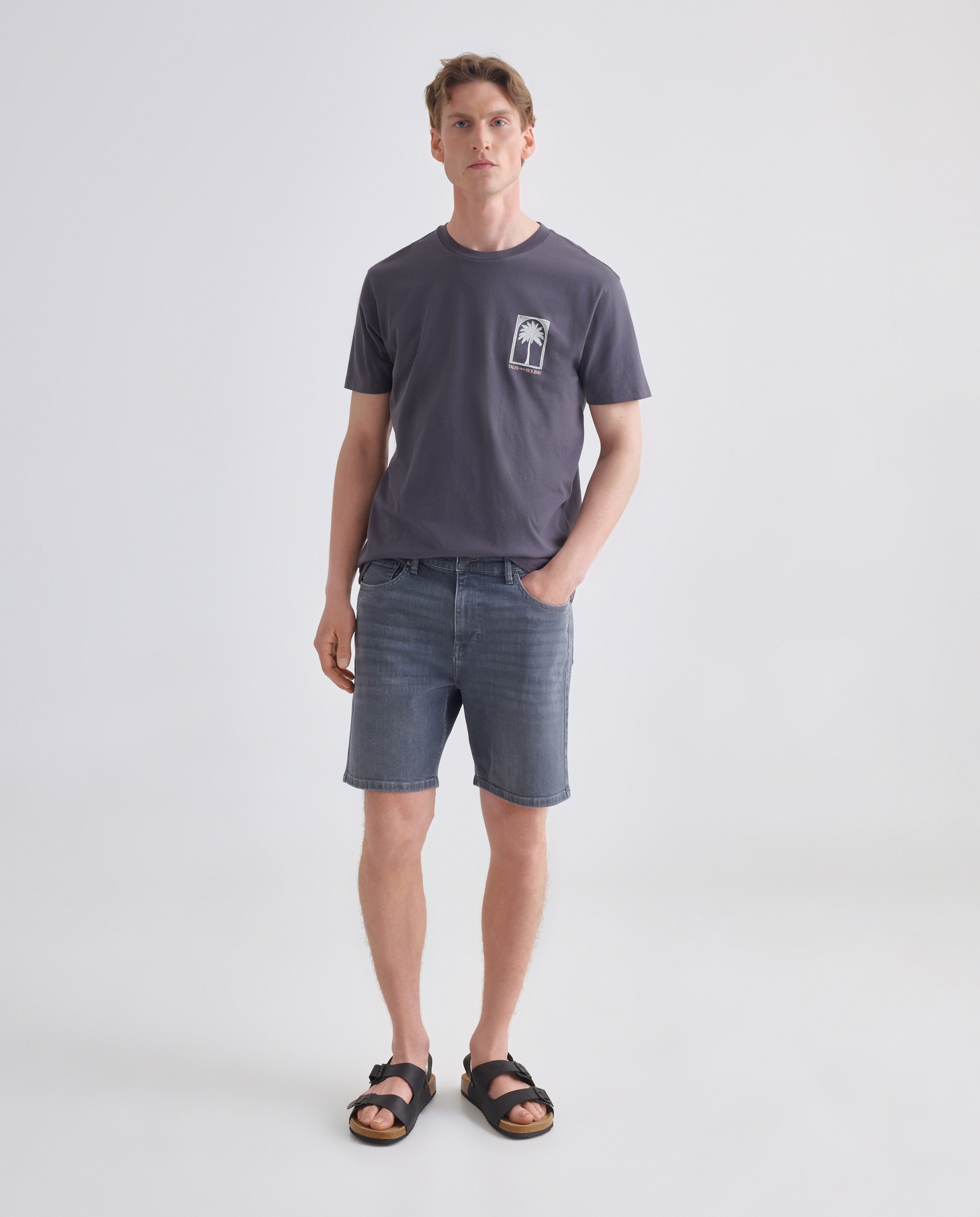 Imagen 0 de Bermuda hombre denim slim fit