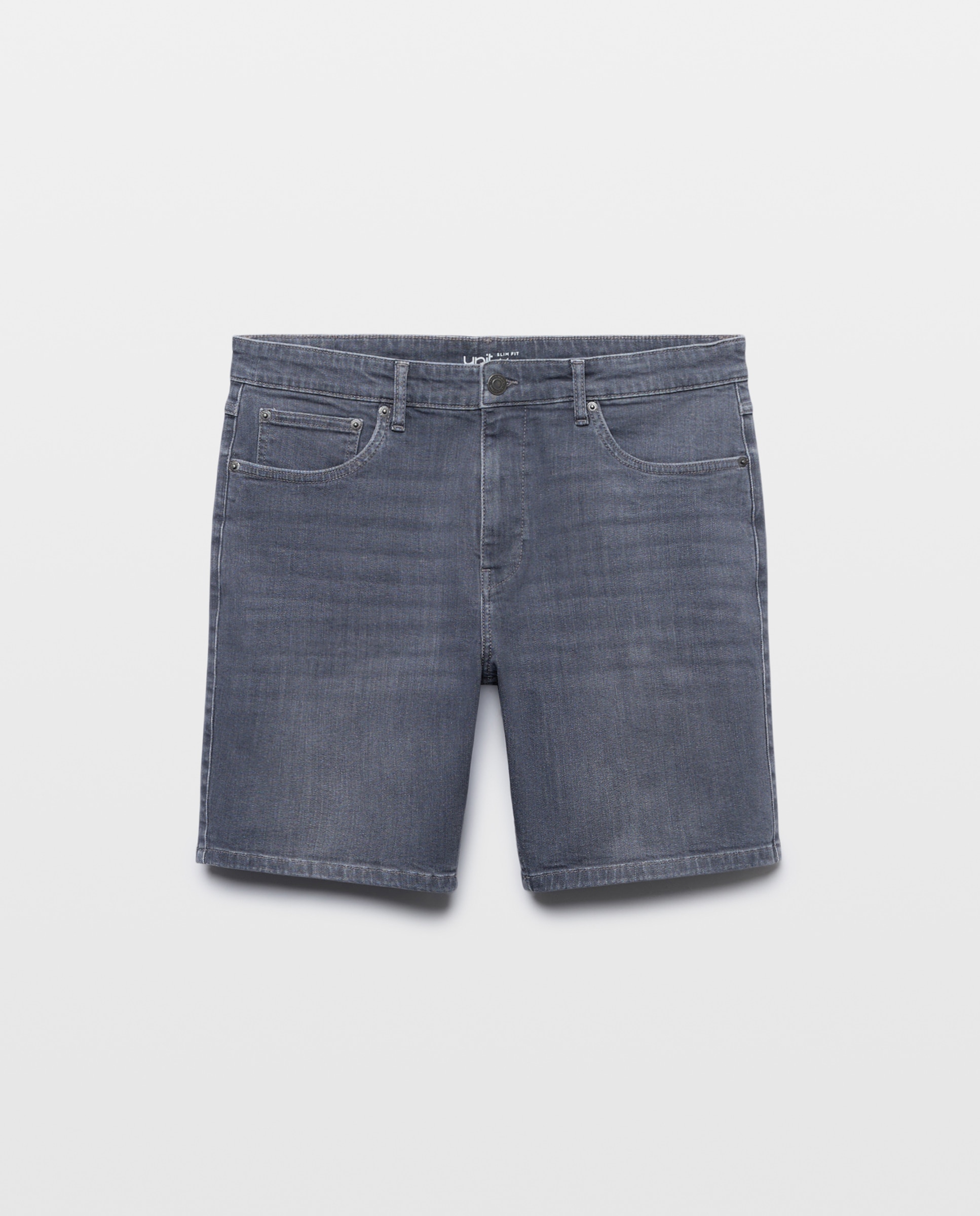 Bermuda hombre denim slim fit Gris-4