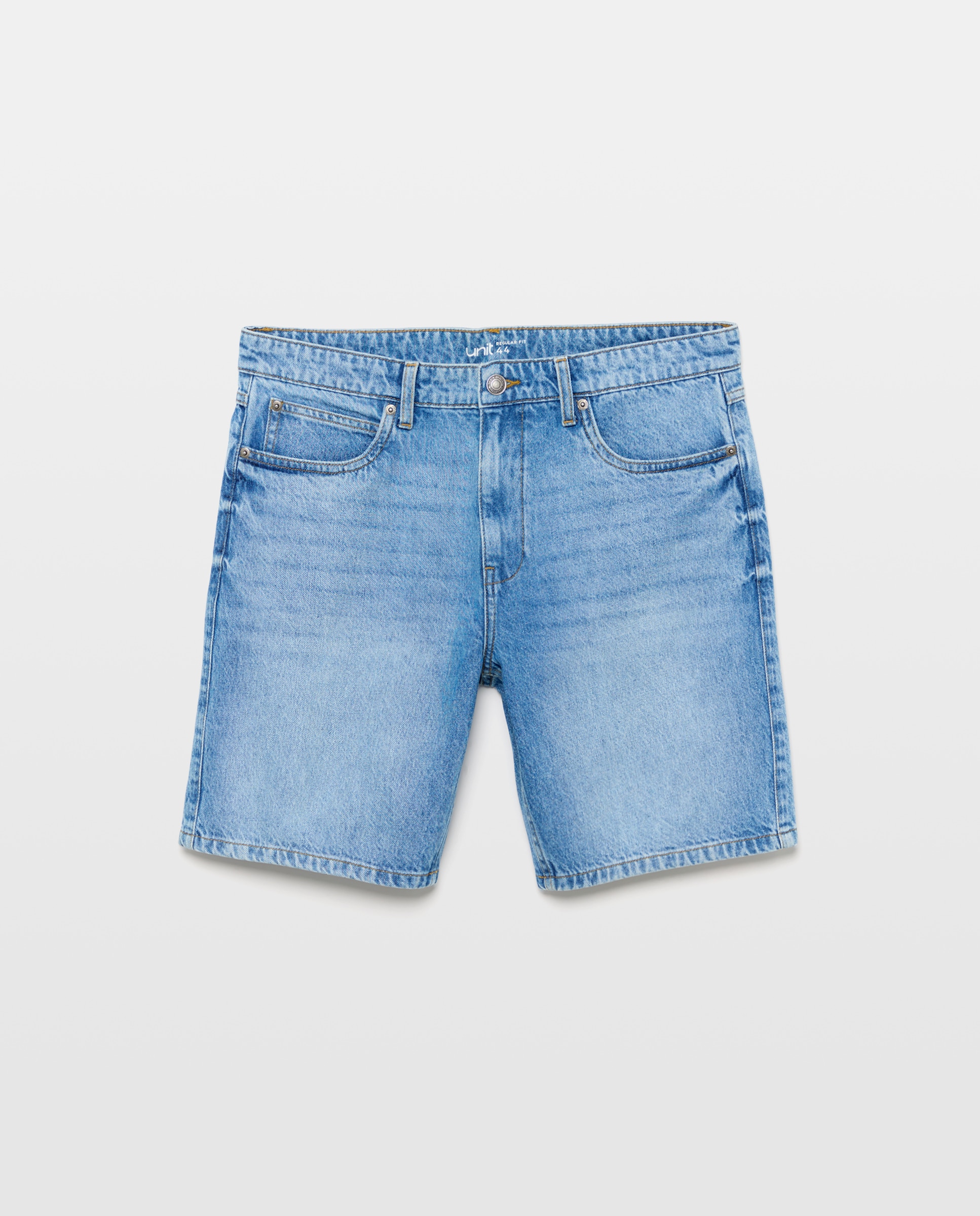 Bermuda hombre denim regular fit Azul pálido-4