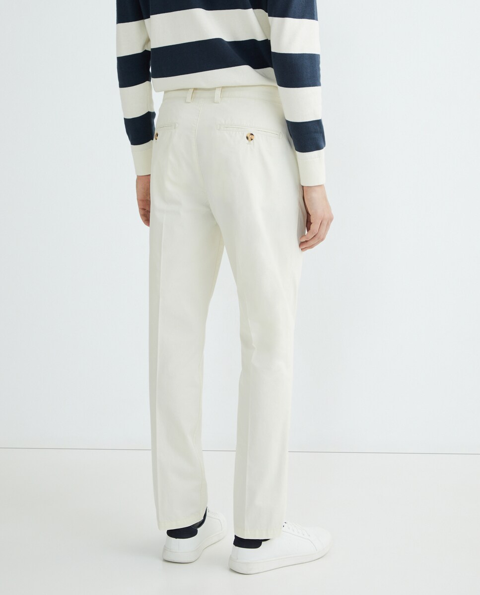 Pantalón de hombre chino básico Crudo-3