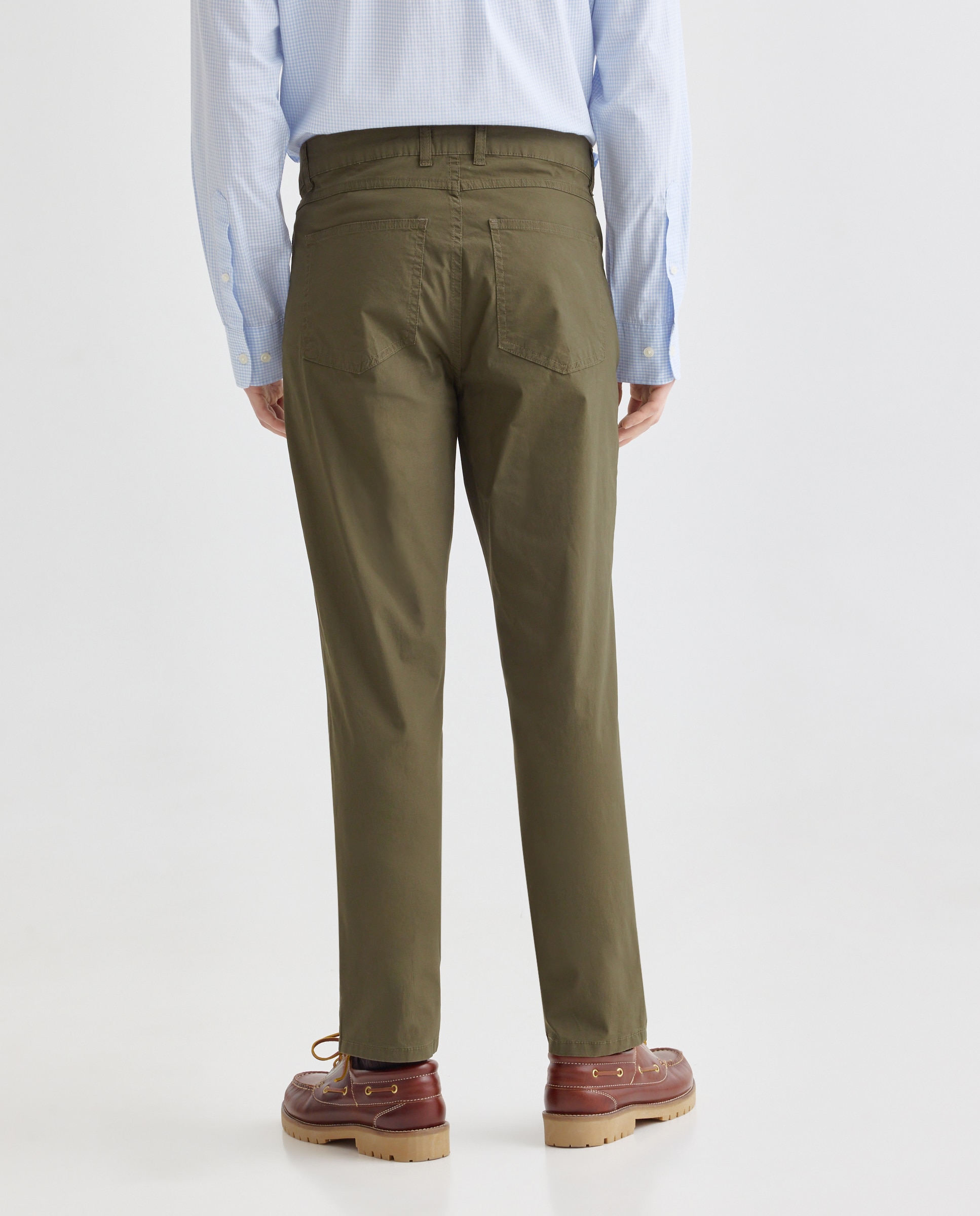 Pantalón hombre cinco bolsillos lavado regular fit 530 Verde oscuro-3