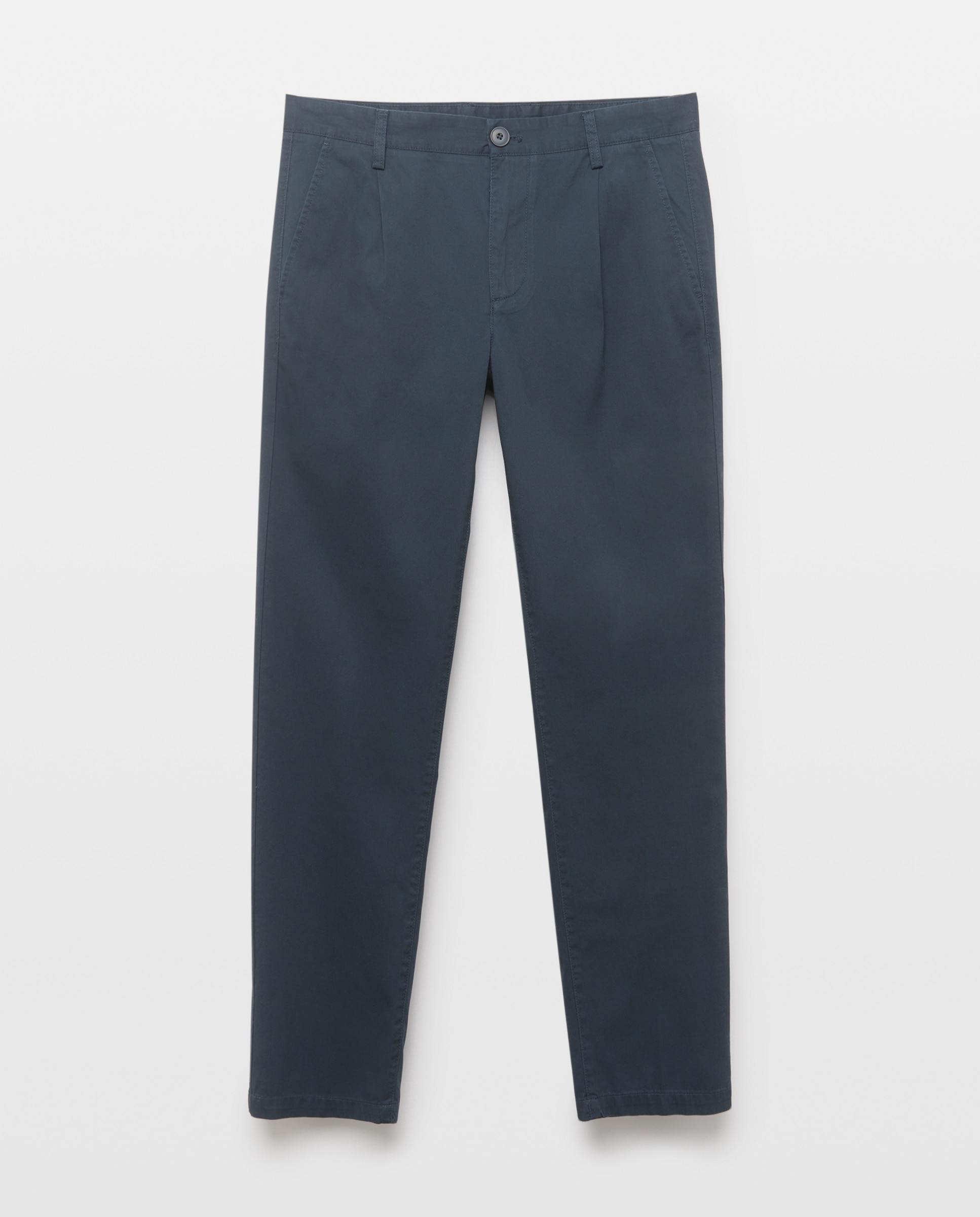Pantalón hombre chino con pinzas 471 Índigo-4