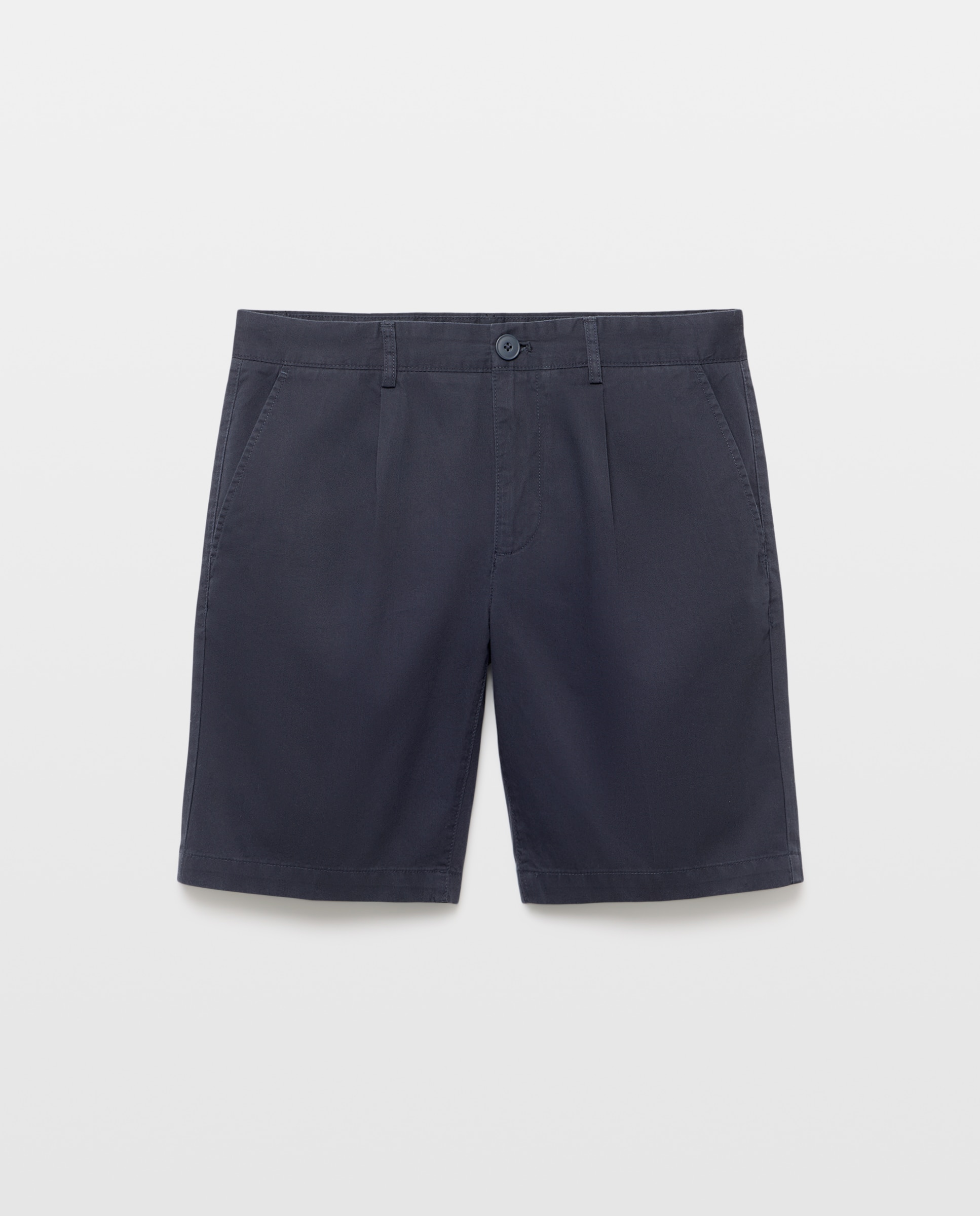 Bermuda hombre chino con pinzas 471 Índigo-4