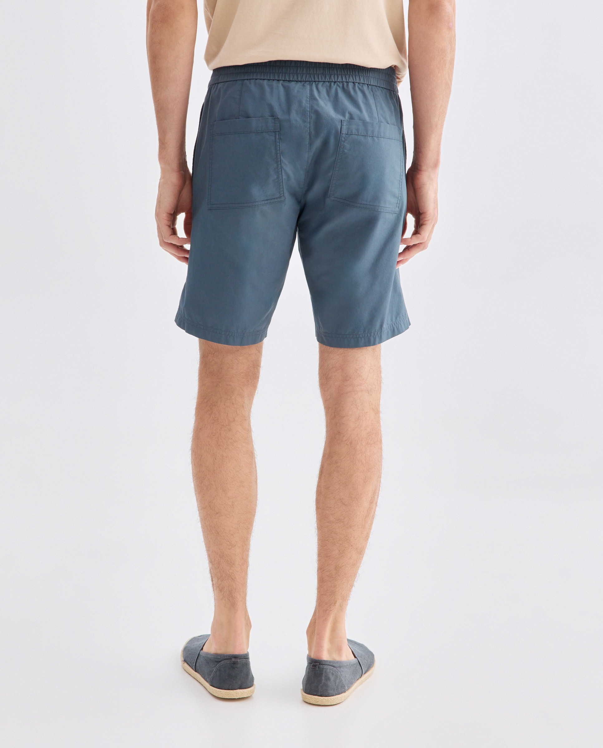 Bermuda hombre chino con goma popelin 430 Azul oscuro-3
