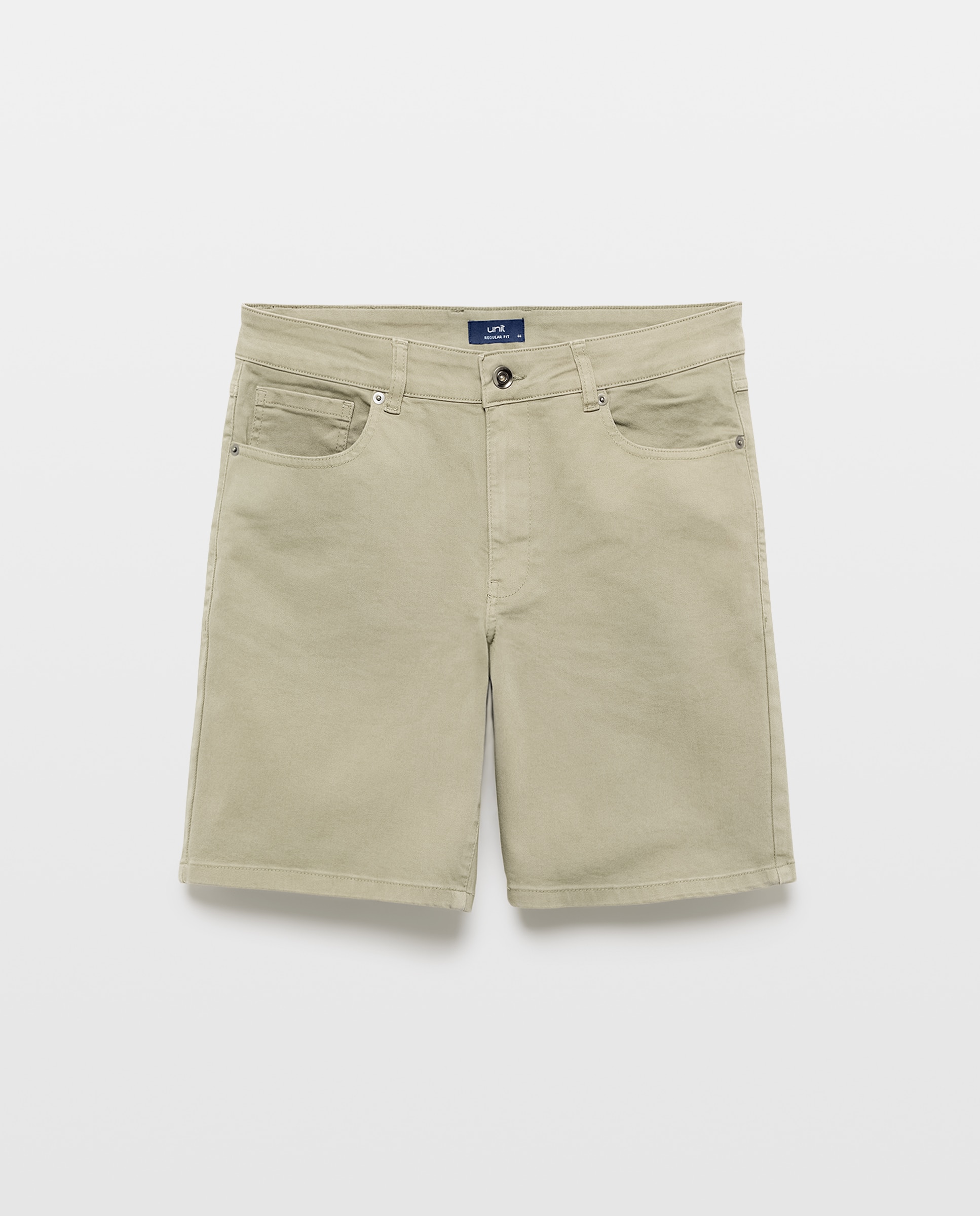 Bermudas hombre cinco bolsillos lavada 510 Verde claro-4