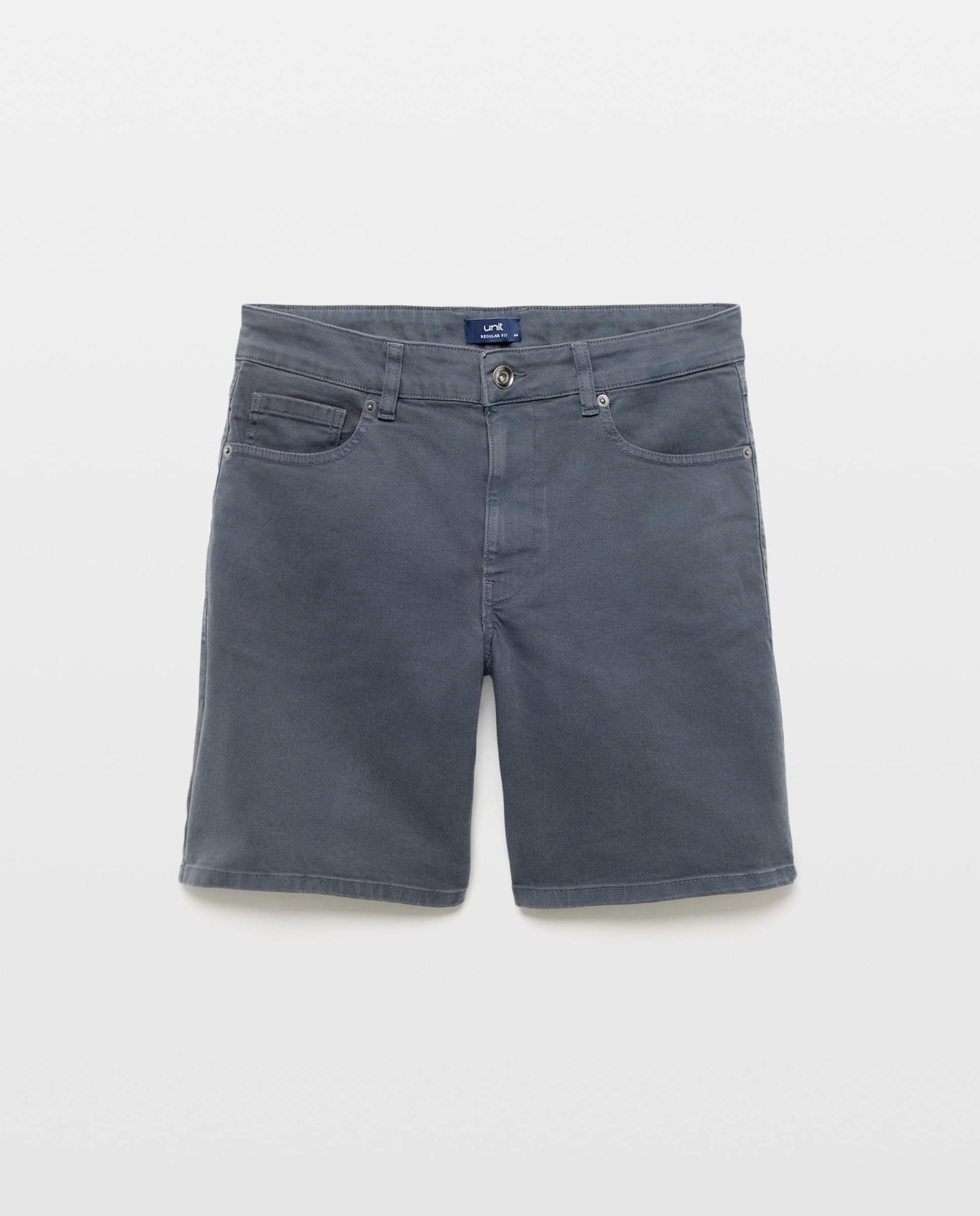 Bermudas hombre cinco bolsillos lavada 430 Azul oscuro-4
