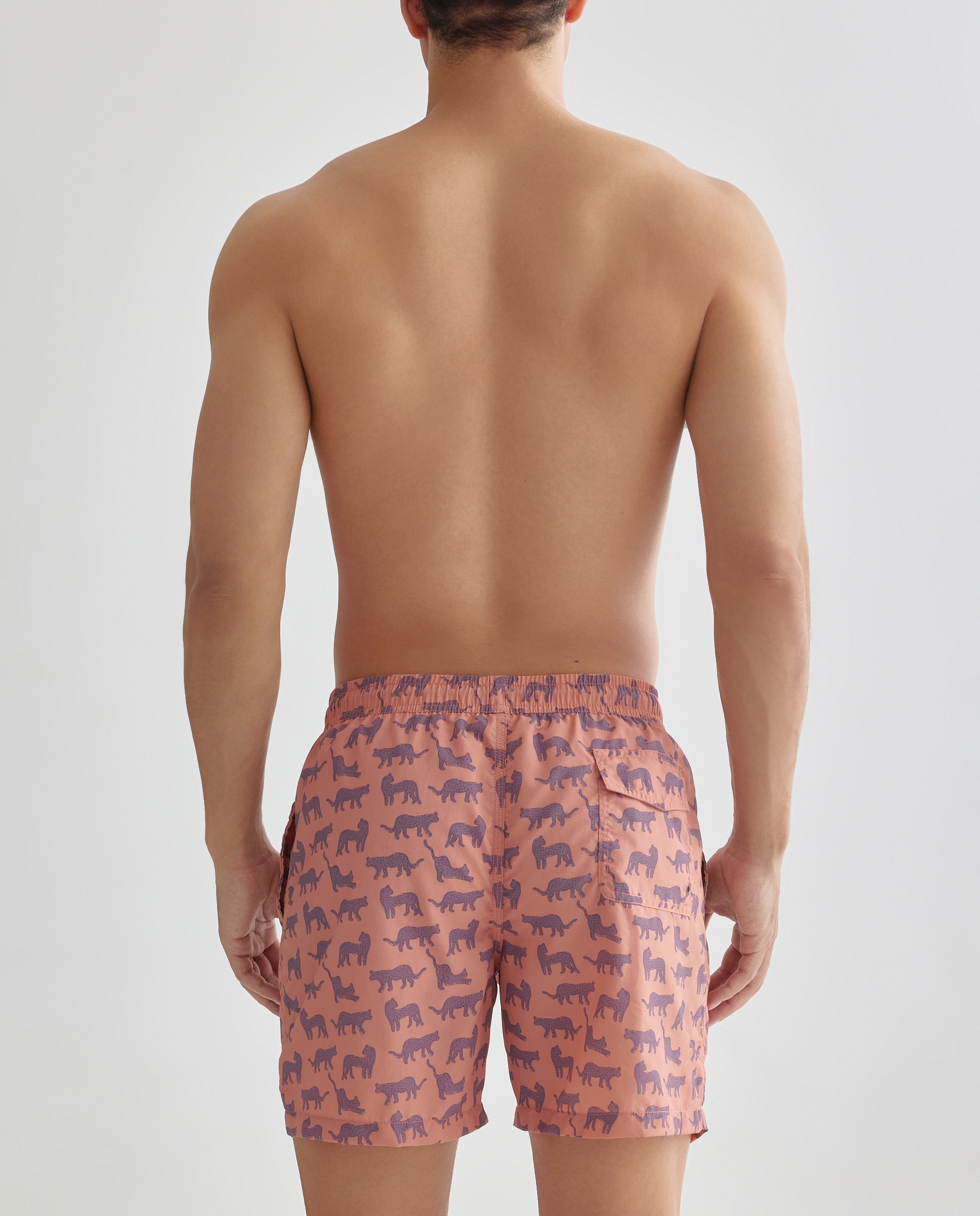 Bañador estampado panteras Naranja quemado-2