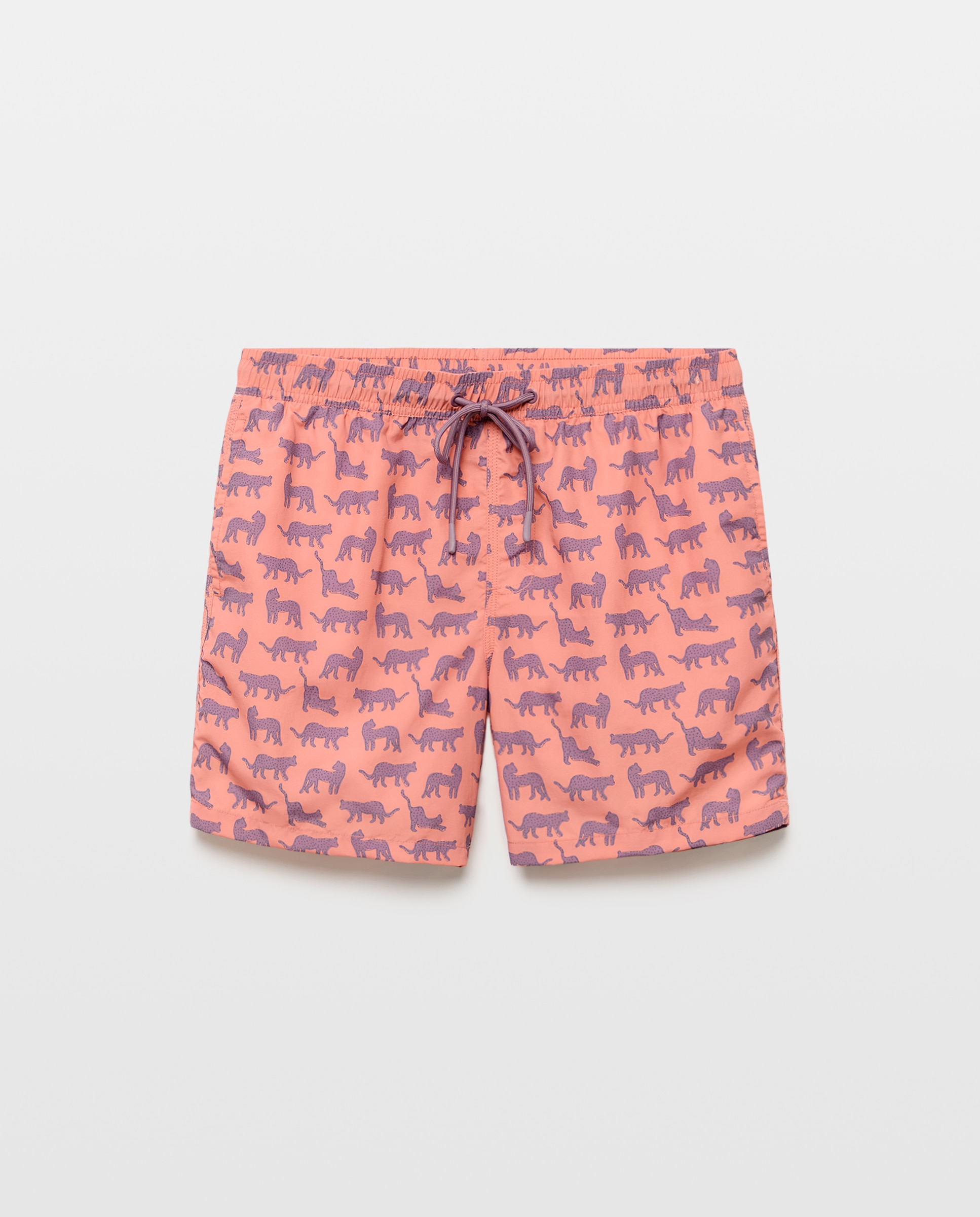 Bañador estampado panteras Naranja quemado-3