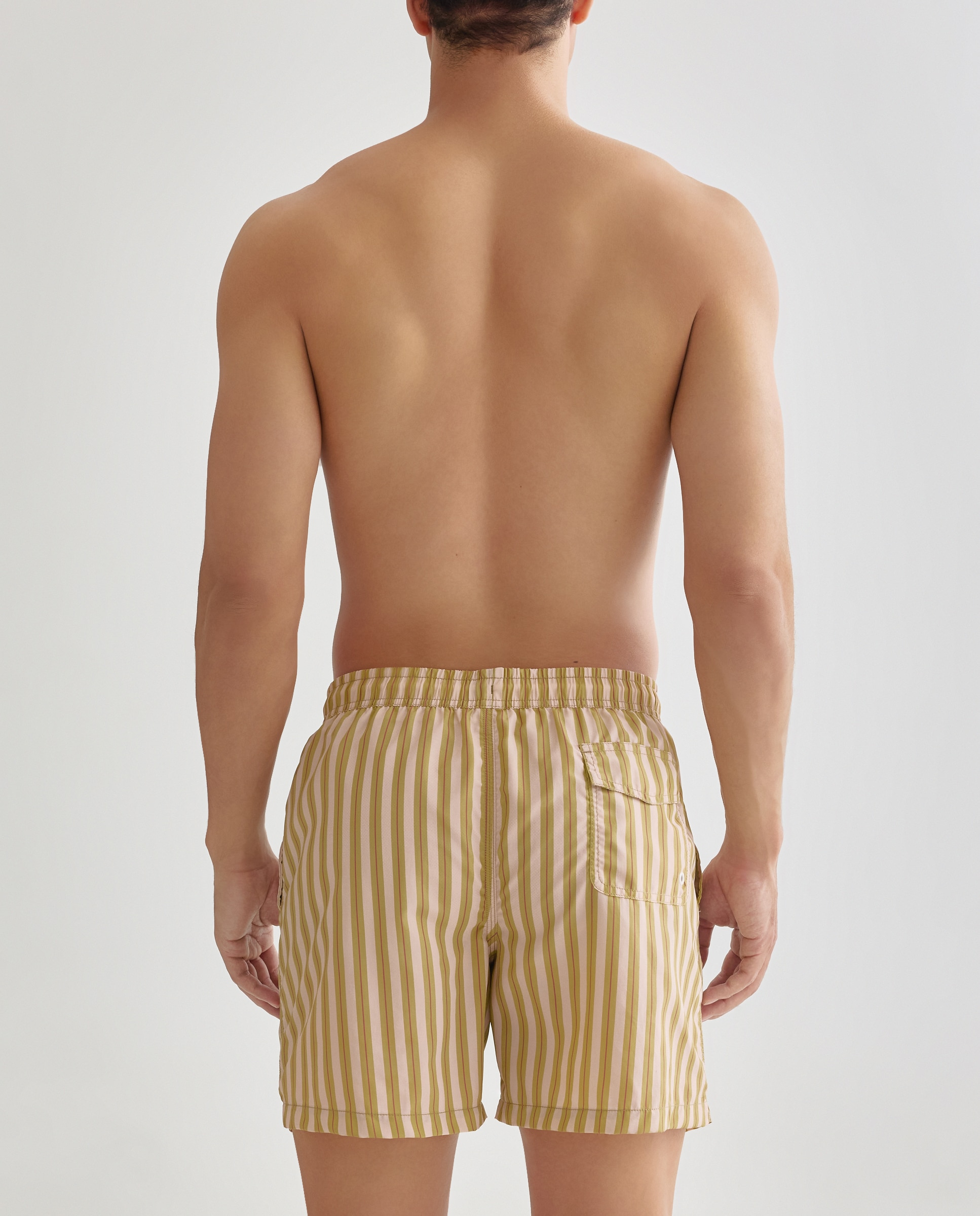 Bañador estampado trirayas 560 Oliva-2