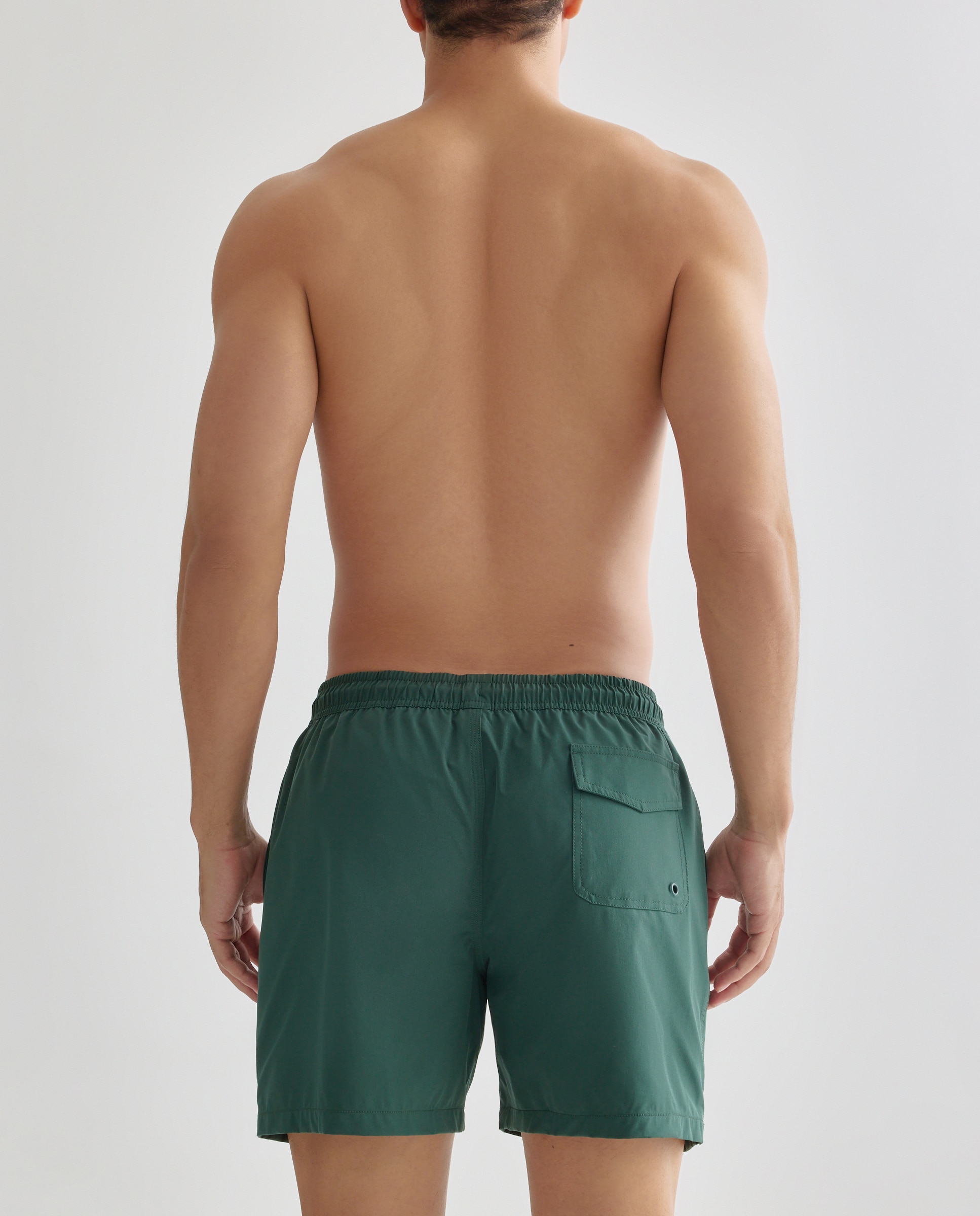 Bañador liso hombre 530 Verde oscuro-2