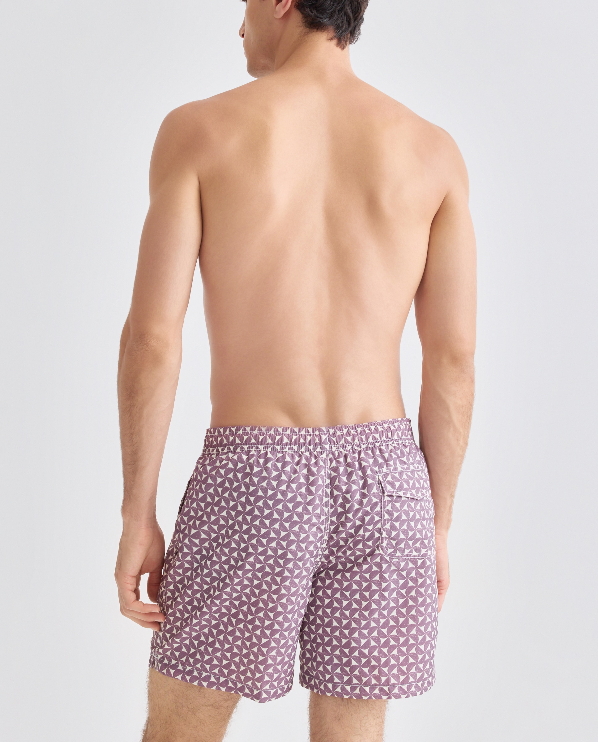 Bañador estampado geometrico bicolor hombre 282 Malva-2