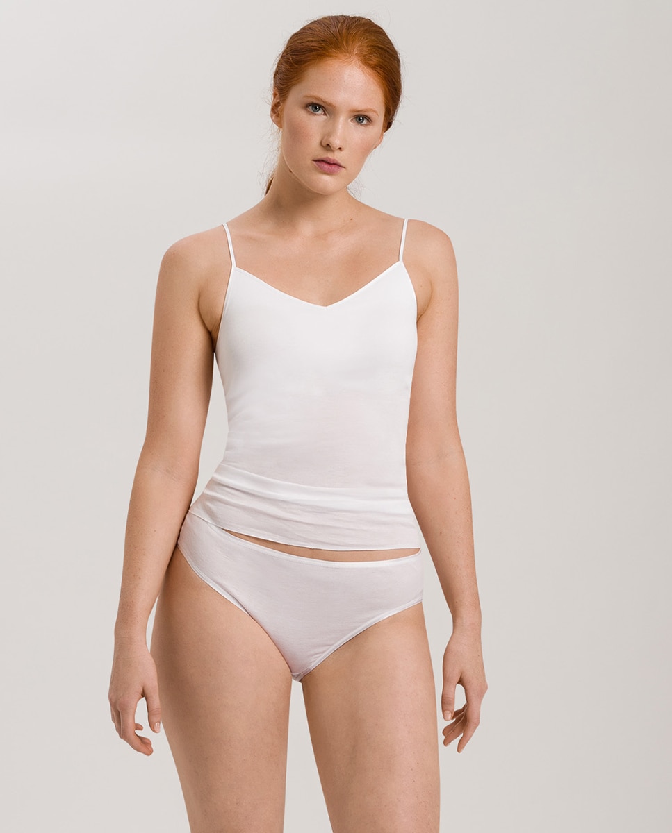 T-shirt de alças com copas Branco-6